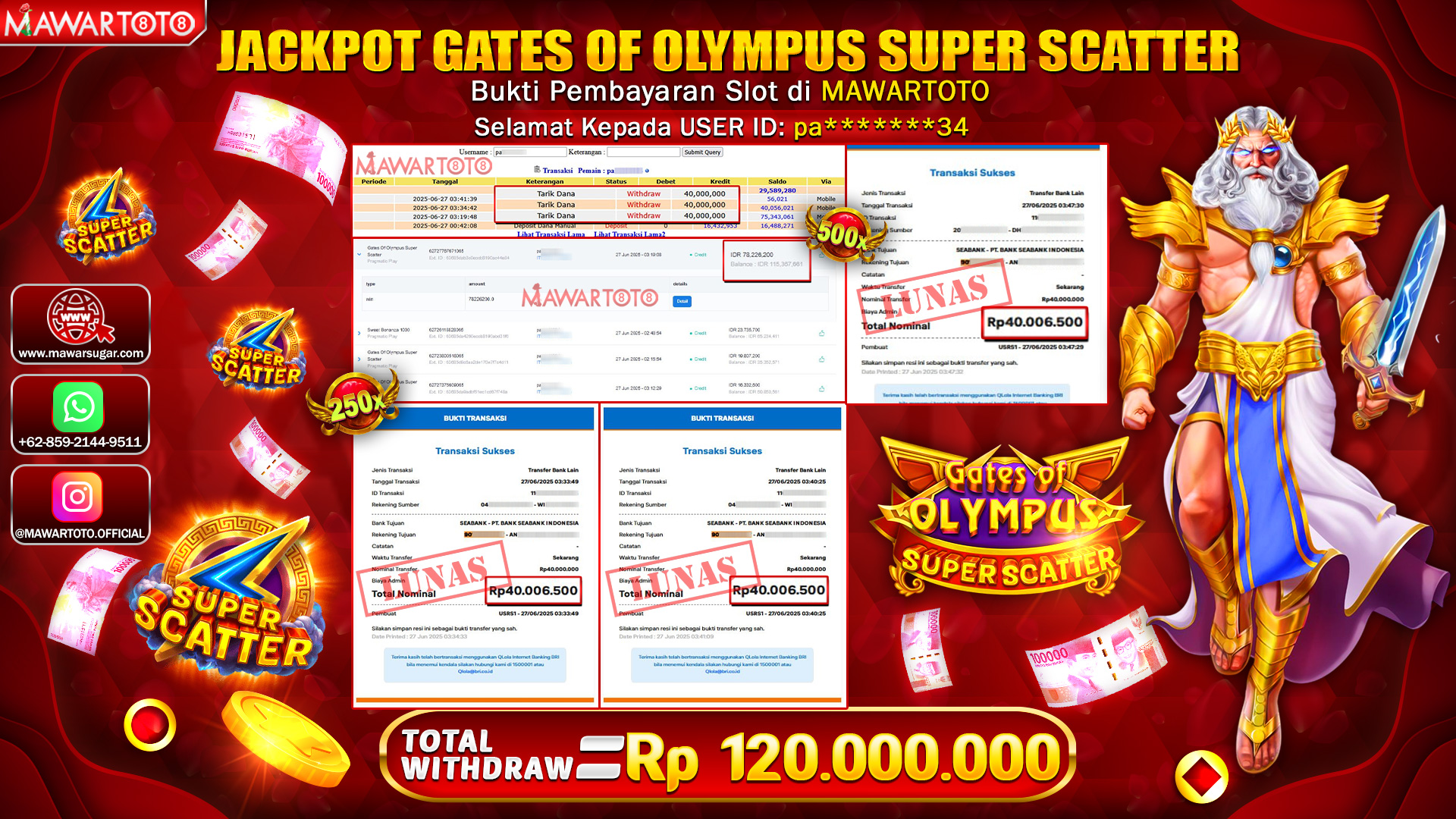 JACKPOT GATES OF OLYMPUS SUPER SCATTER