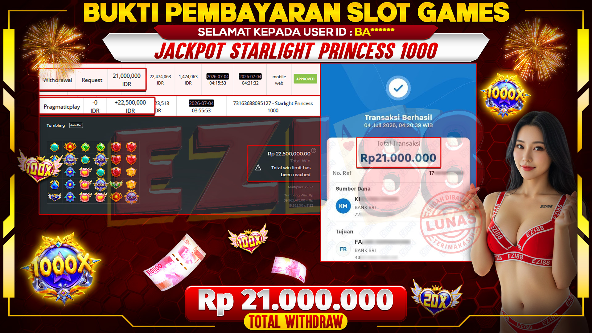 JACKPOT STARLIGHT PRINCESS 1000