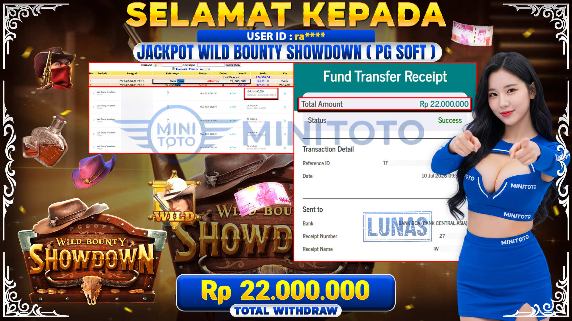 BUKTI JACKPOT Wild Bounty Showdown - PG SOFT