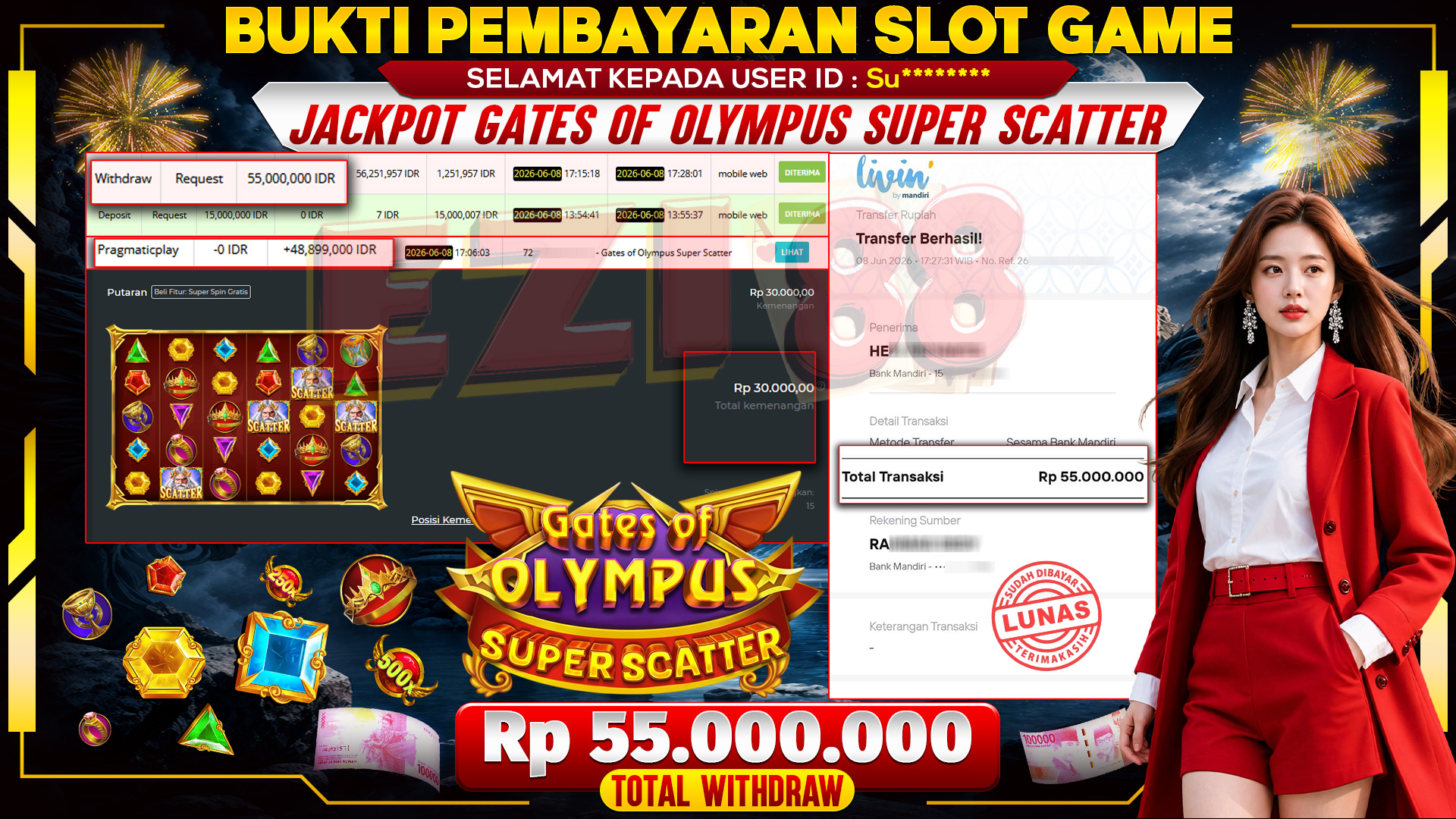 JACKPOT GATES OF OLYMPUS SUPER SCATTER
