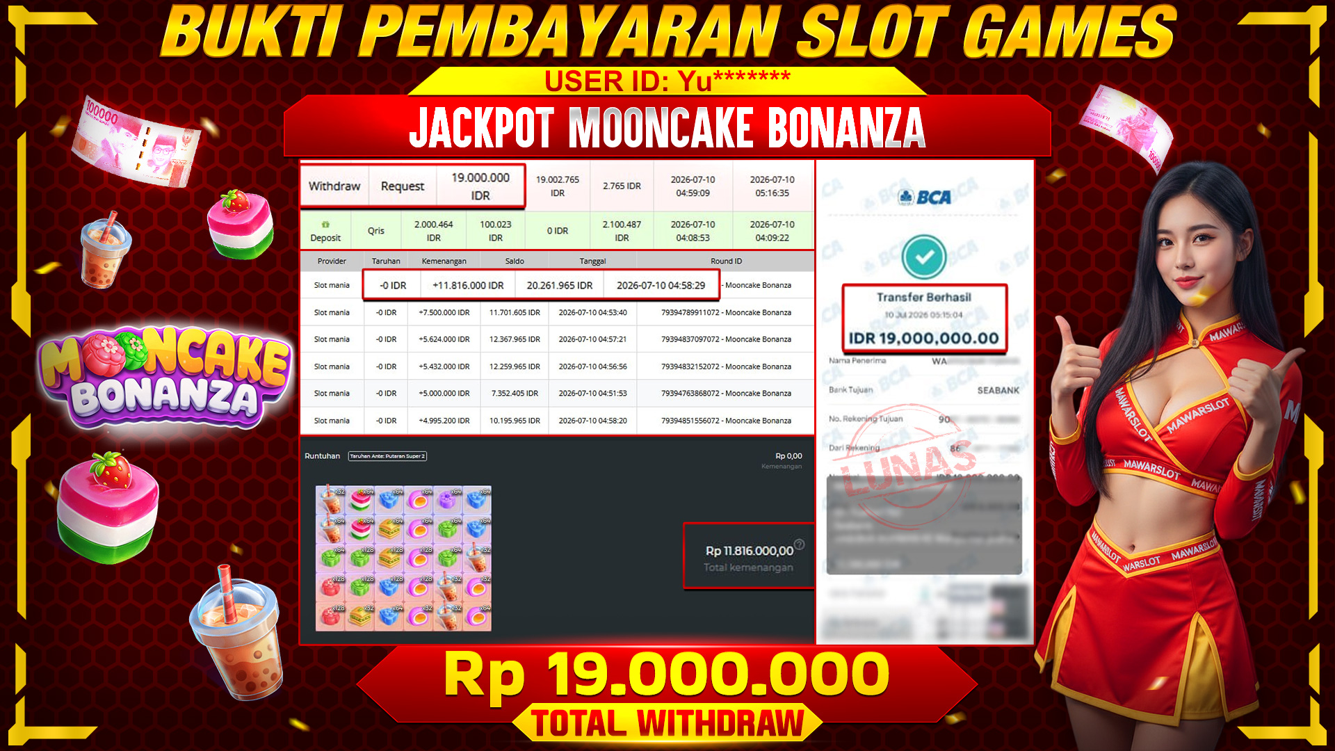 Kue Bulannya Enak, Jackpotnya Bikin Ketawa Terus! Mooncake Bonanza Emang Paling Gak Ada Lawa