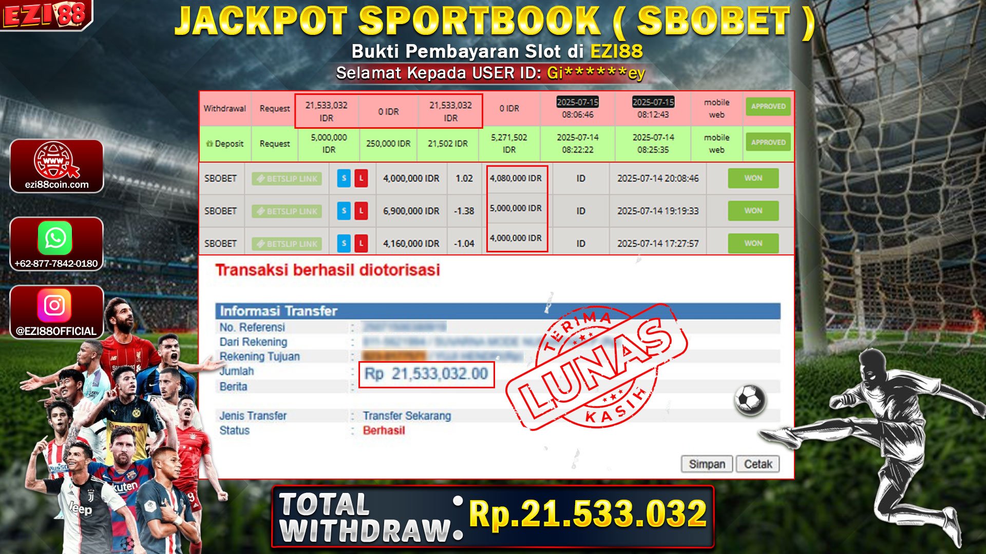 JACKPOT SPORTBOOK ( SBOBET )