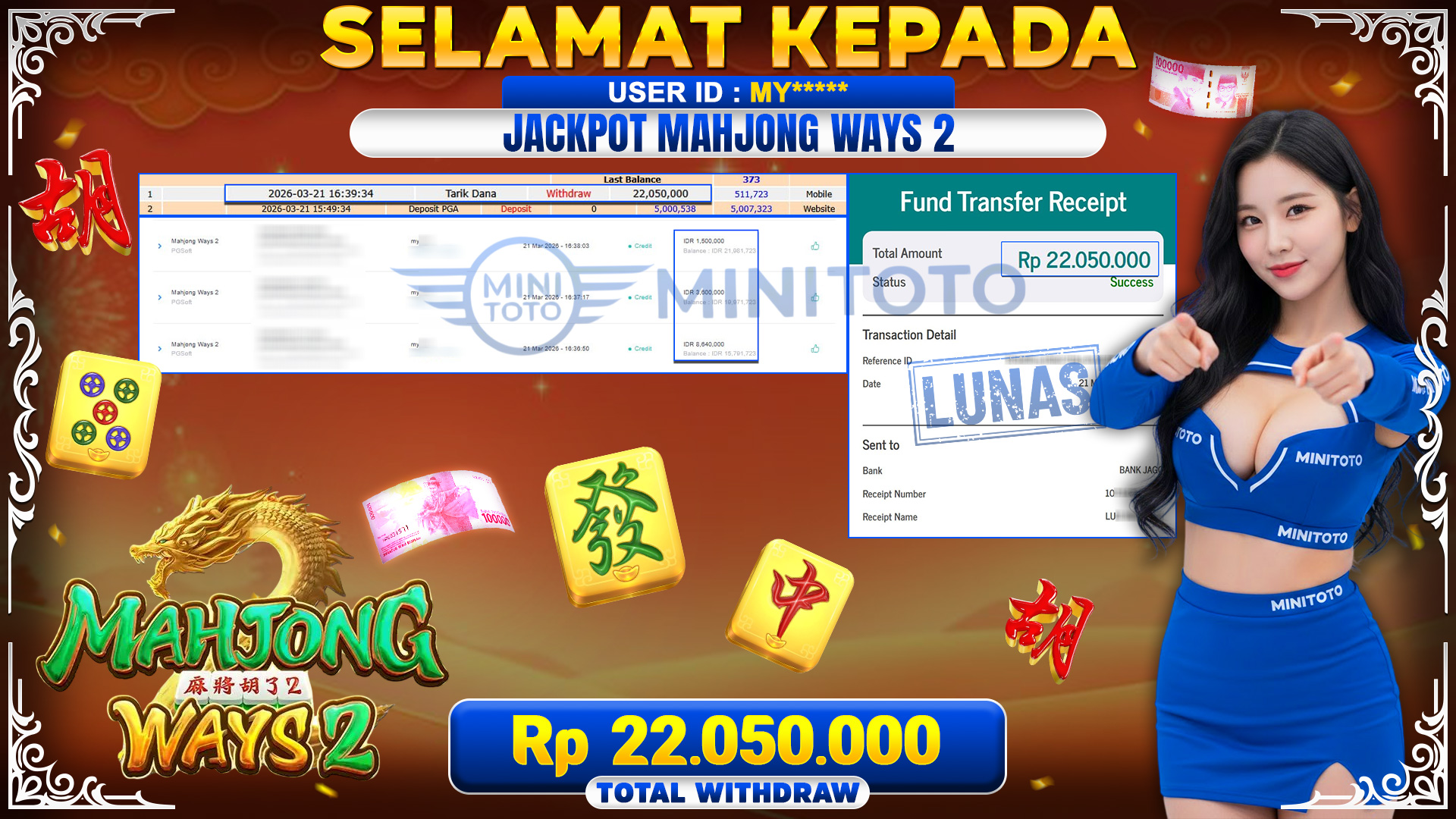 BUKTI JACPOT Mahjong Ways  - PGSoft