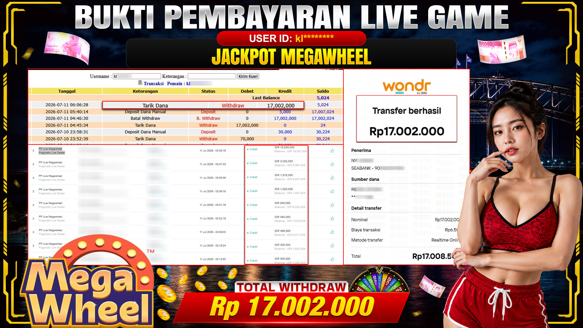 💰🎉 TOTO80 – JACKPOT  JACKPOT MEGA WHEEL RP. 17,002,000,- TELAH DIBAYARKAN!🎉💰