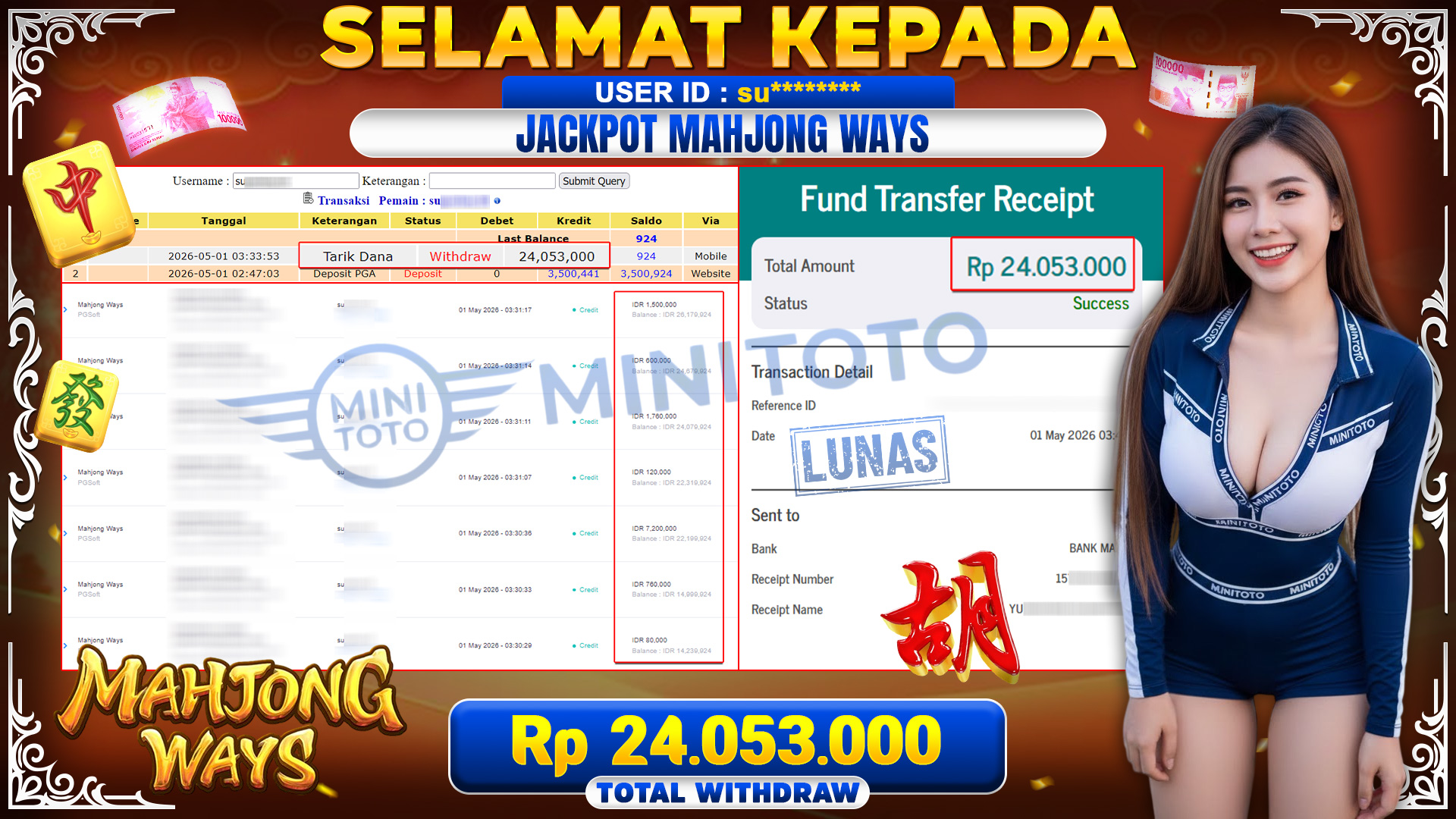 BUKTI JACPOT Mahjong Ways  - PGSoft