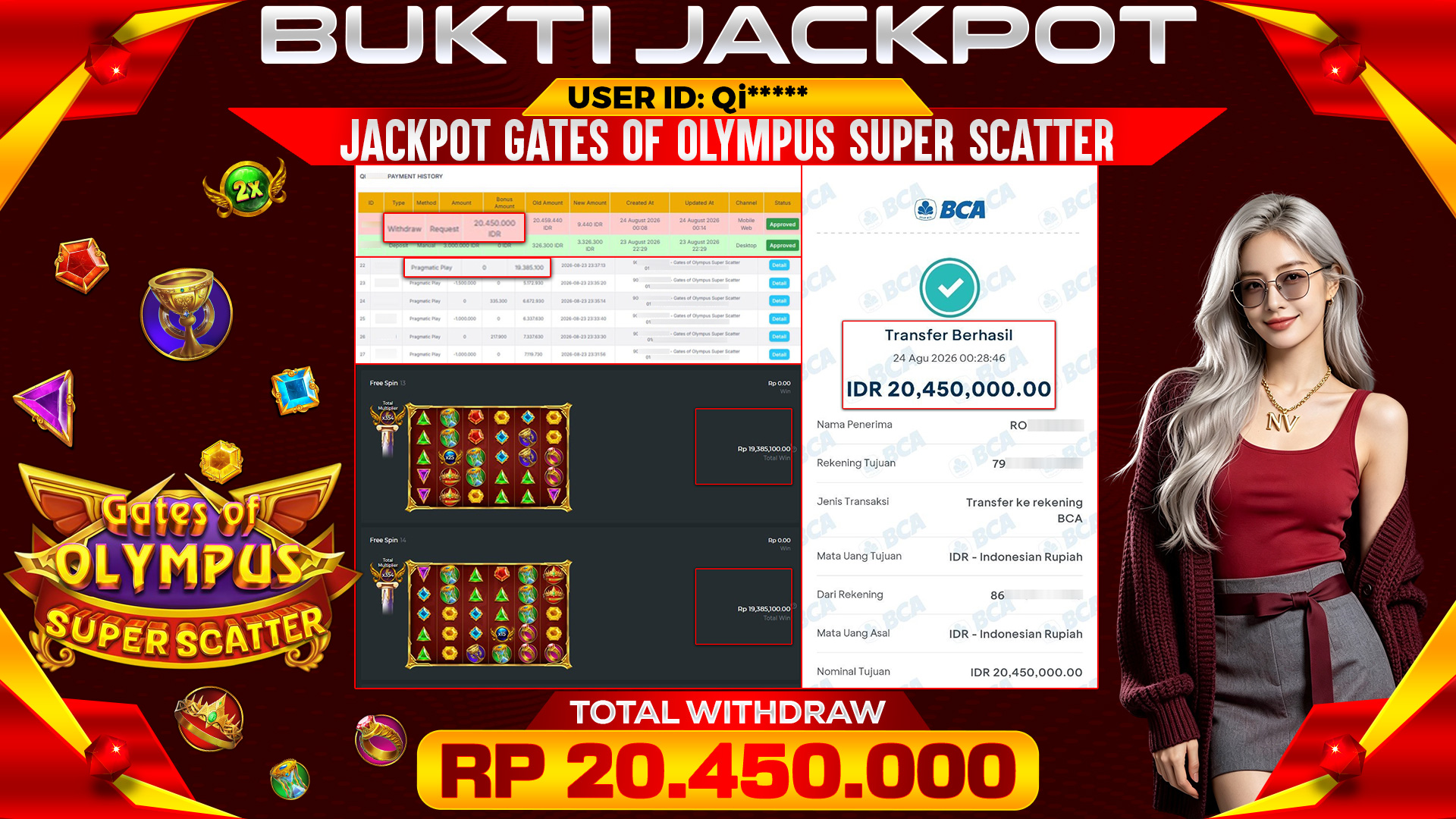 BUKTI JACKPOT GATES OF OLYMPUS SUPER SCATTER 