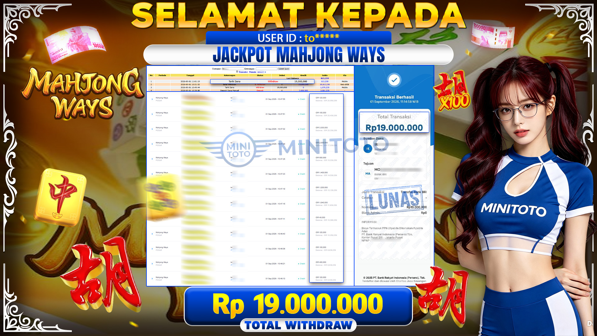 BUKTI JACKPOT MAHJONG WAYS  - PG  SOFT