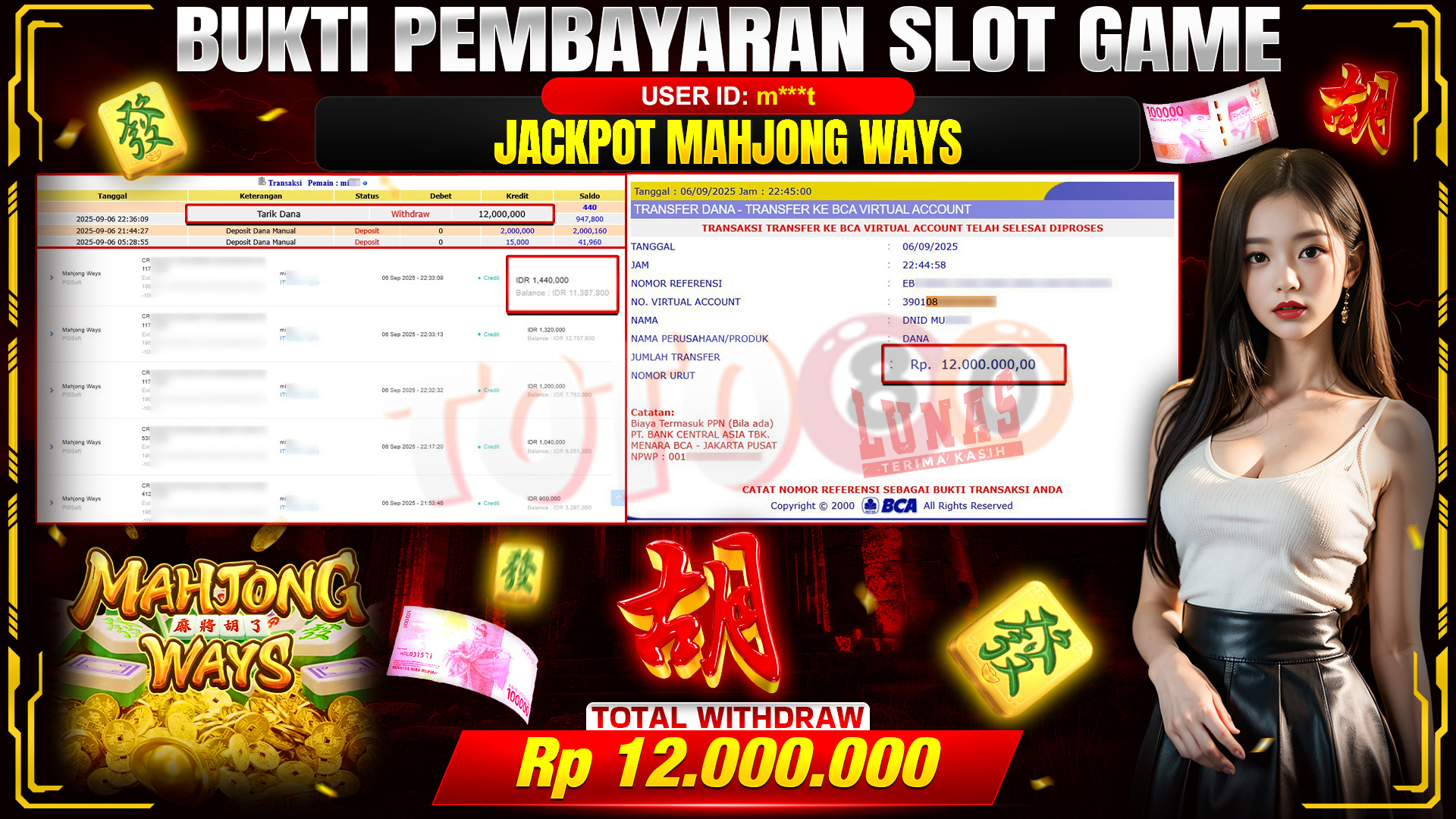 🎉 TOTO80 – JACKPOT SLOT MAHJONG WAYS RP.12,000,000,- TELAH DIBAYARKAN! 🎉