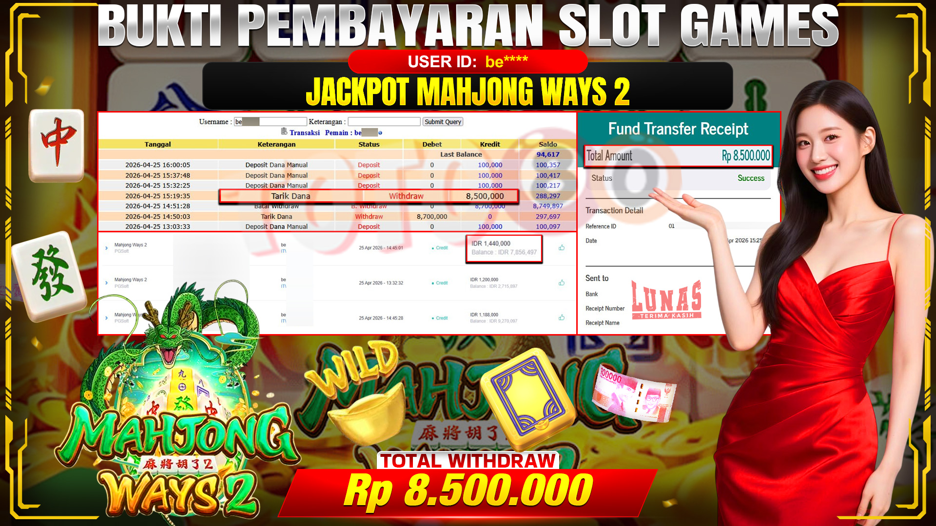 💰🎉 TOTO80 – JACKPOT SLOT MAHJONG WAYS 2 RP. 8,500,000,-  TELAH DIBAYARKAN!💰🎉