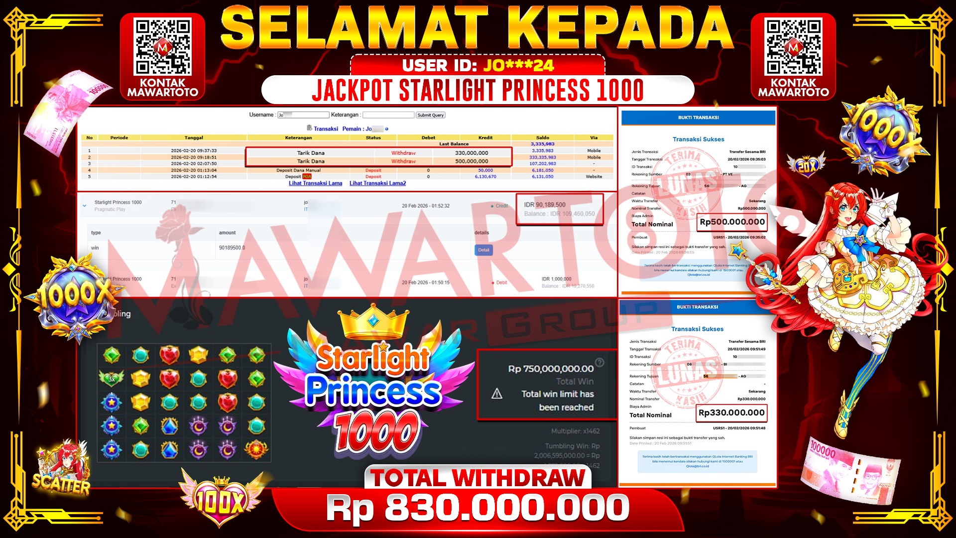 JACKPOT STARLIGHT PRINCESS 1000