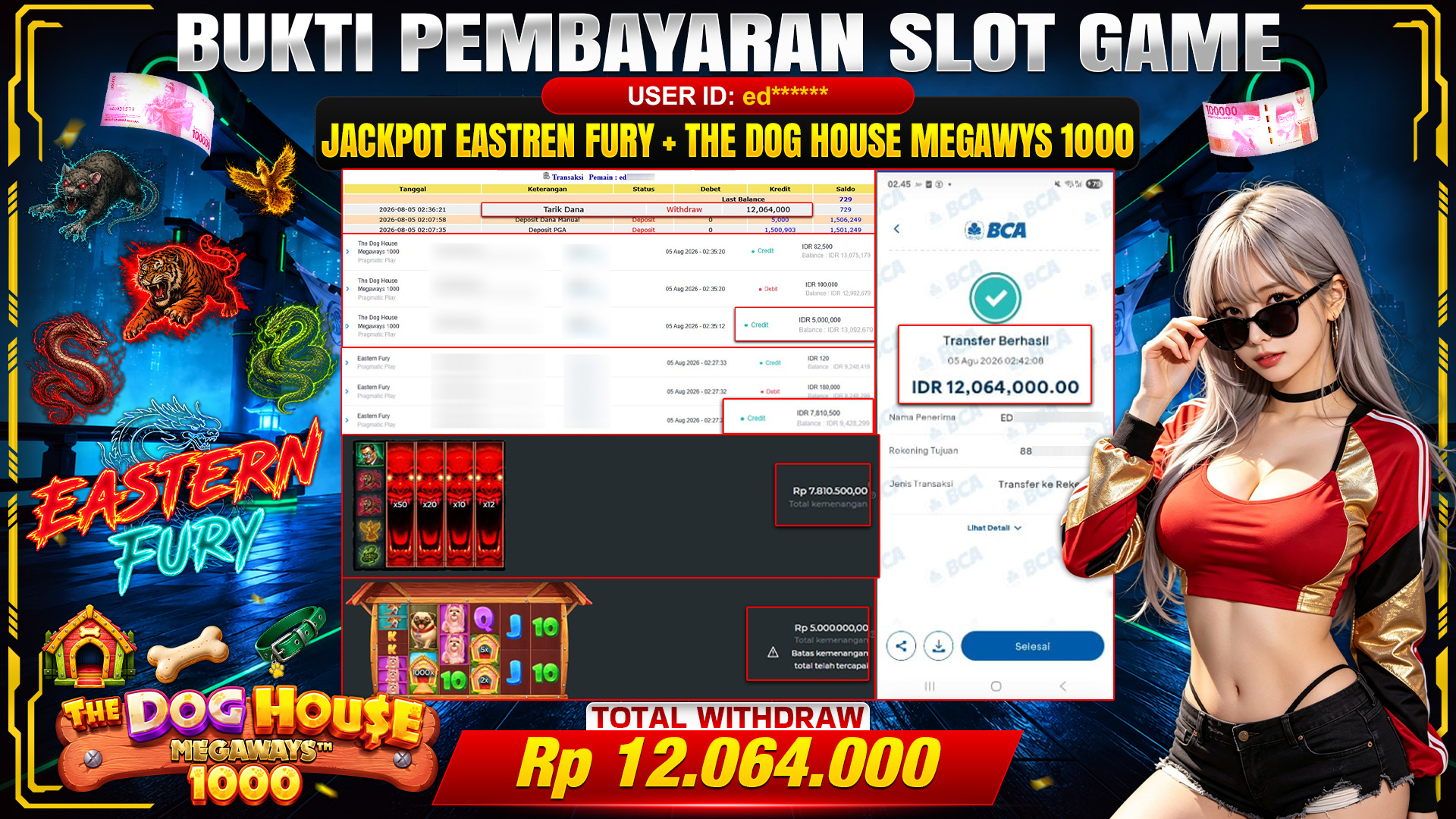 💰🎉 TOTO80 – JACKPOT SLOT THE DOG HOUSE MEGAWAYS 1000 RP. 12,064,000,- TELAH DIBAYARKAN!💰🎉