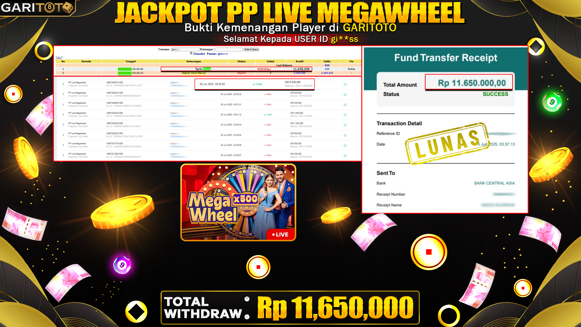 JACKPOT PP LIVEGAME MEGAWHEEL