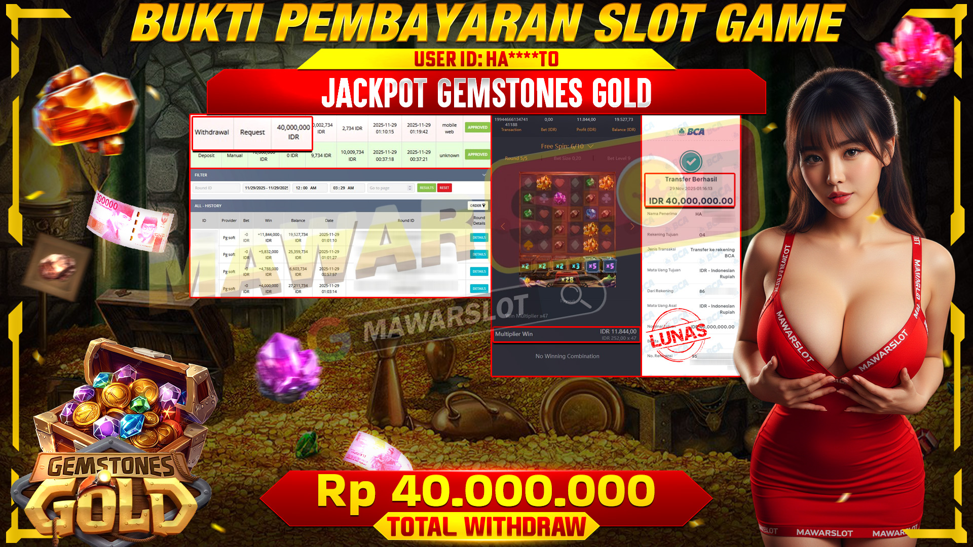 Gemstones Gold: Kilau Emas yang Menghentak Layar!