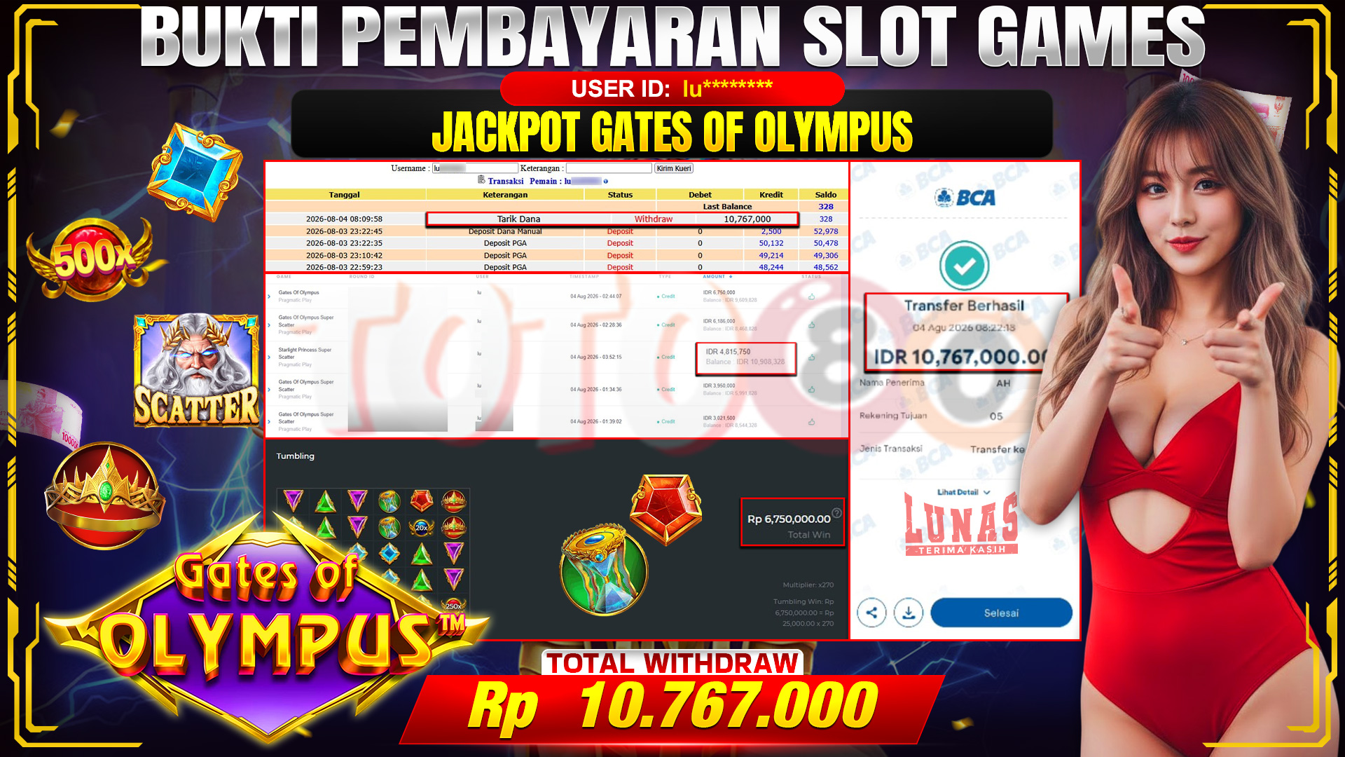 💰🎉 TOTO80 – JACKPOT SLOT GATES OF OLYMPUS   RP. 10,767,000,- TELAH DIBAYARKAN!💰🎉