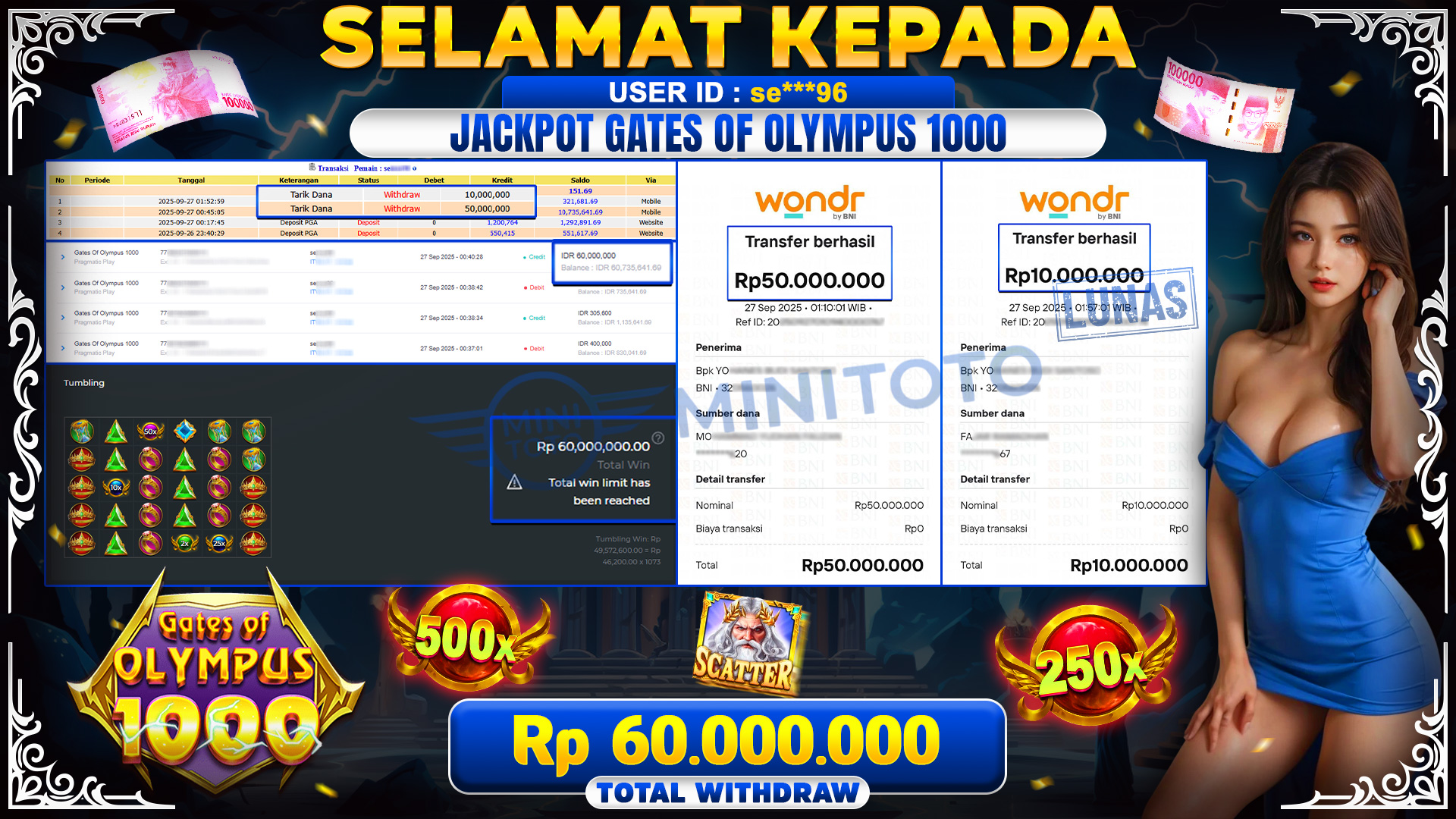 JACKPOT SLOT GATES OF OLYMPUS 1000