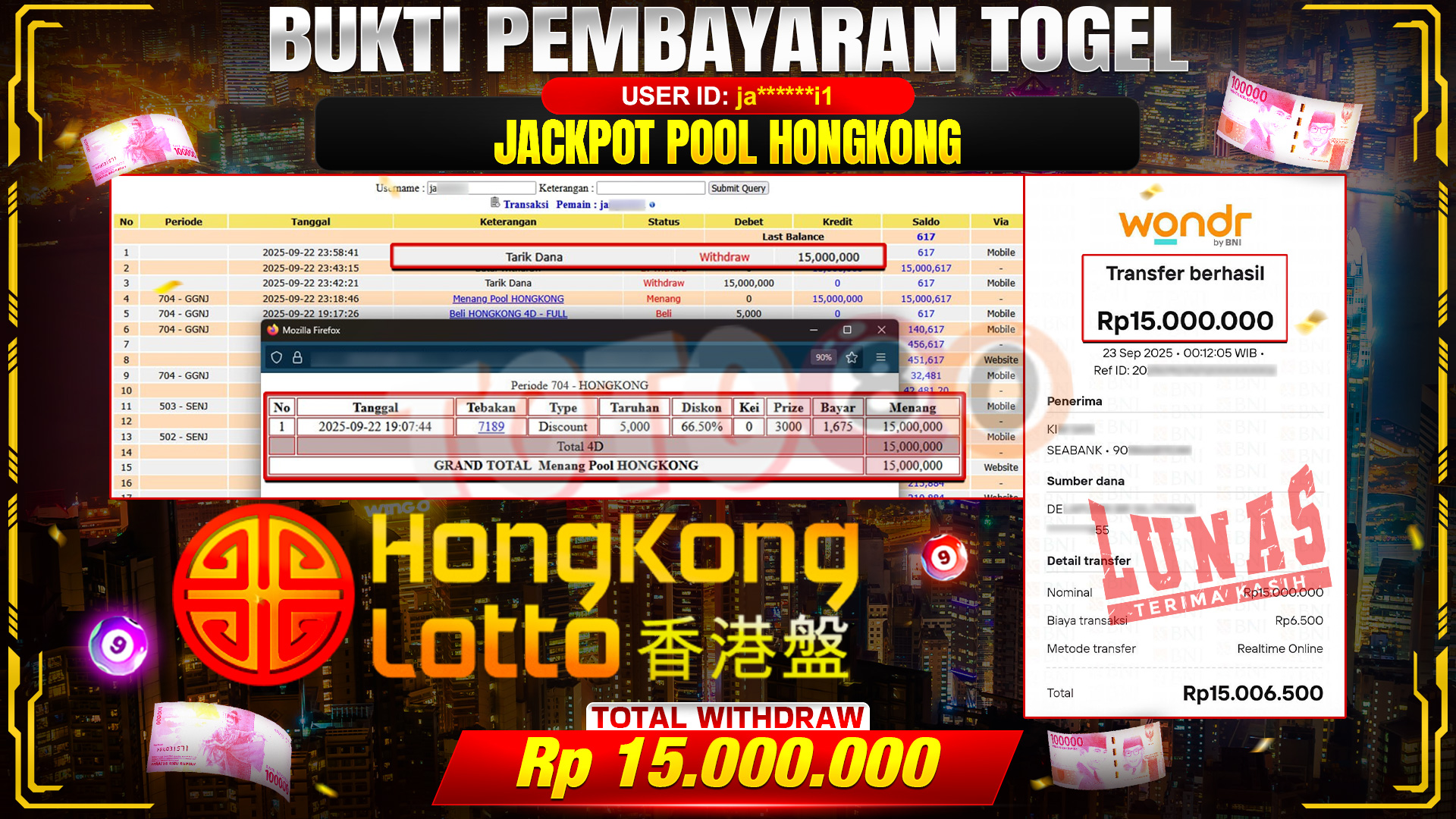 🎉 TOTO80 – JACKPOT TOGEL POOLS HONGKONG RP.15,000,000,- TELAH DIBAYARKAN! 🎉