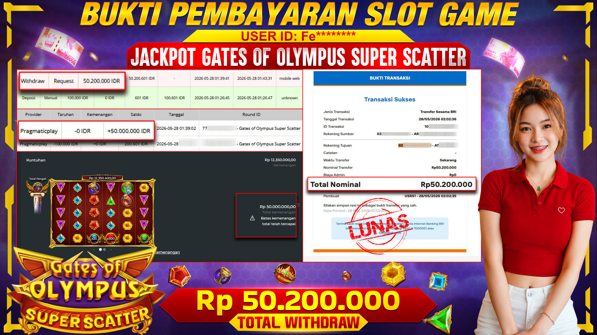 Petir Zeus Nyasar ke Saldo, Auto Senyum Seharian