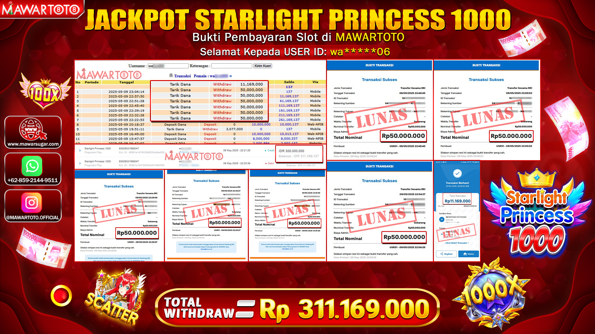 JACKPOT STARLIGHT PRINCESS 1000