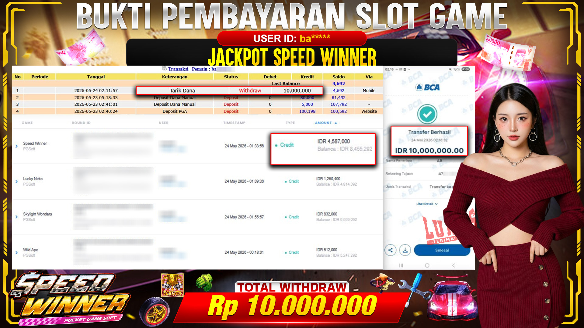 🎉 TOTO80 – JACKPOT SLOT SPEED WINNER RP. 10,000,000,- TELAH DIBAYARKAN! 🎉