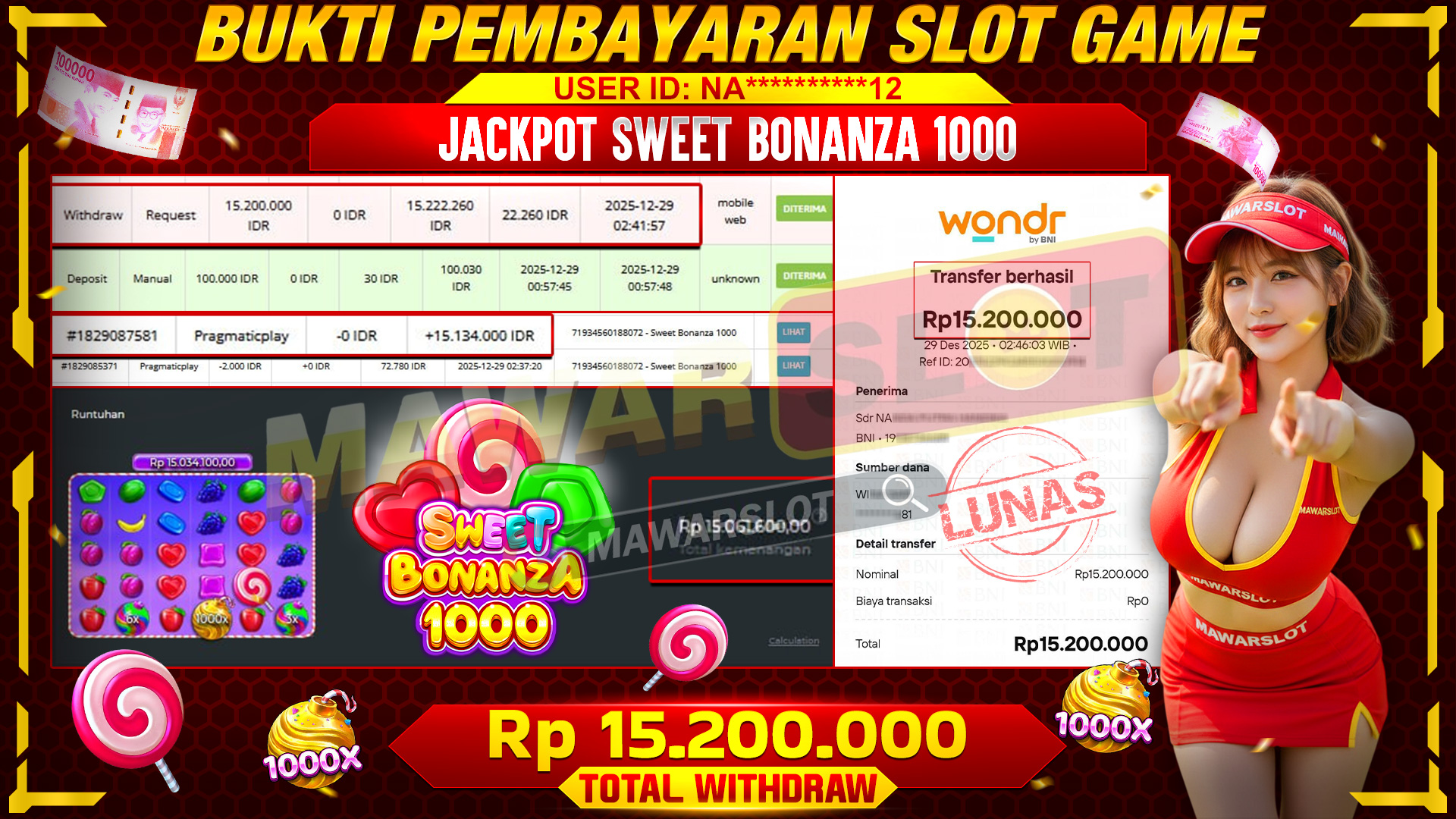 Sekali Masuk, Sweet Bonanza 1000 Langsung Panen Besar