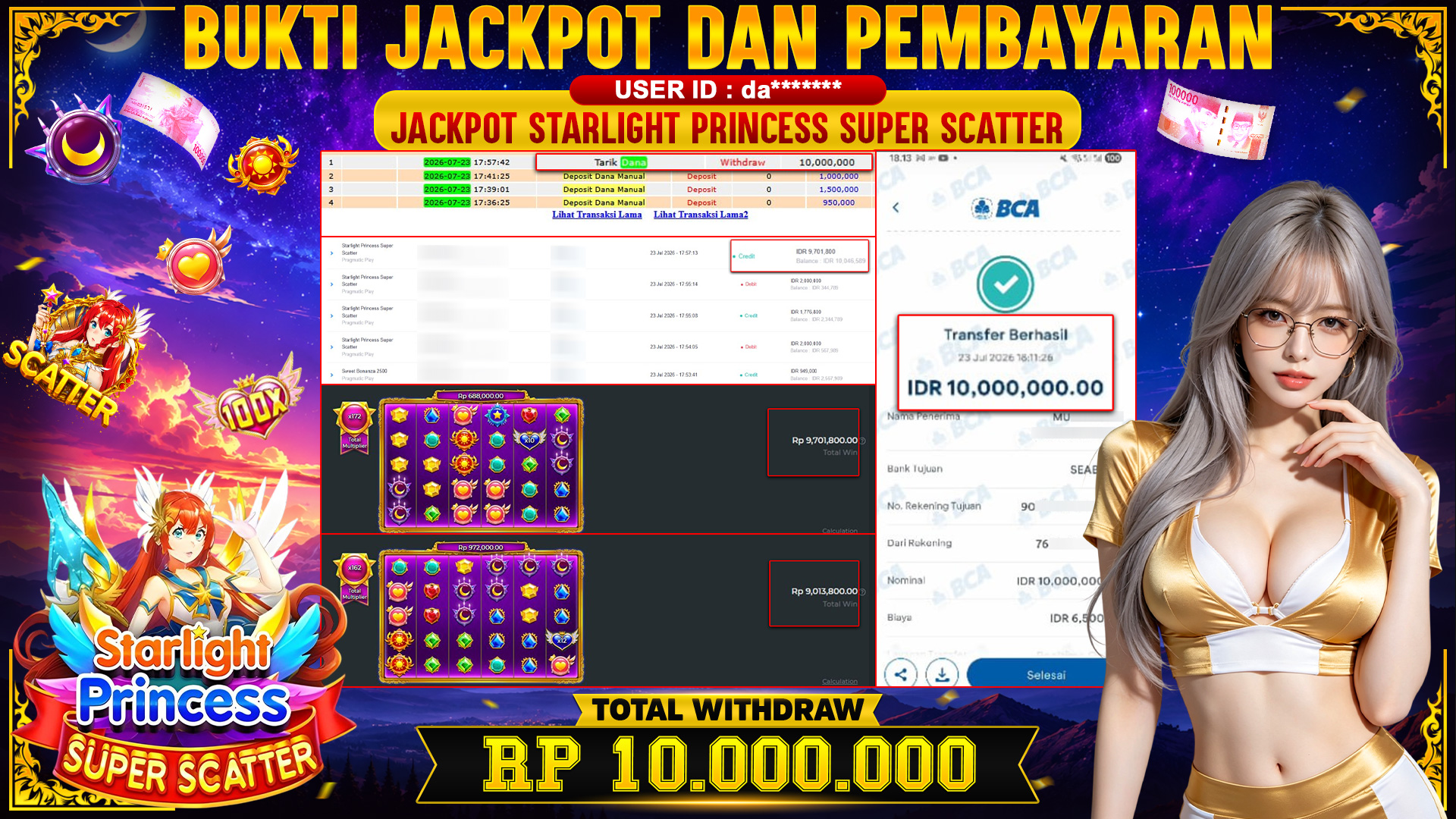 JACKPOT Starlight Princess Super Scatter