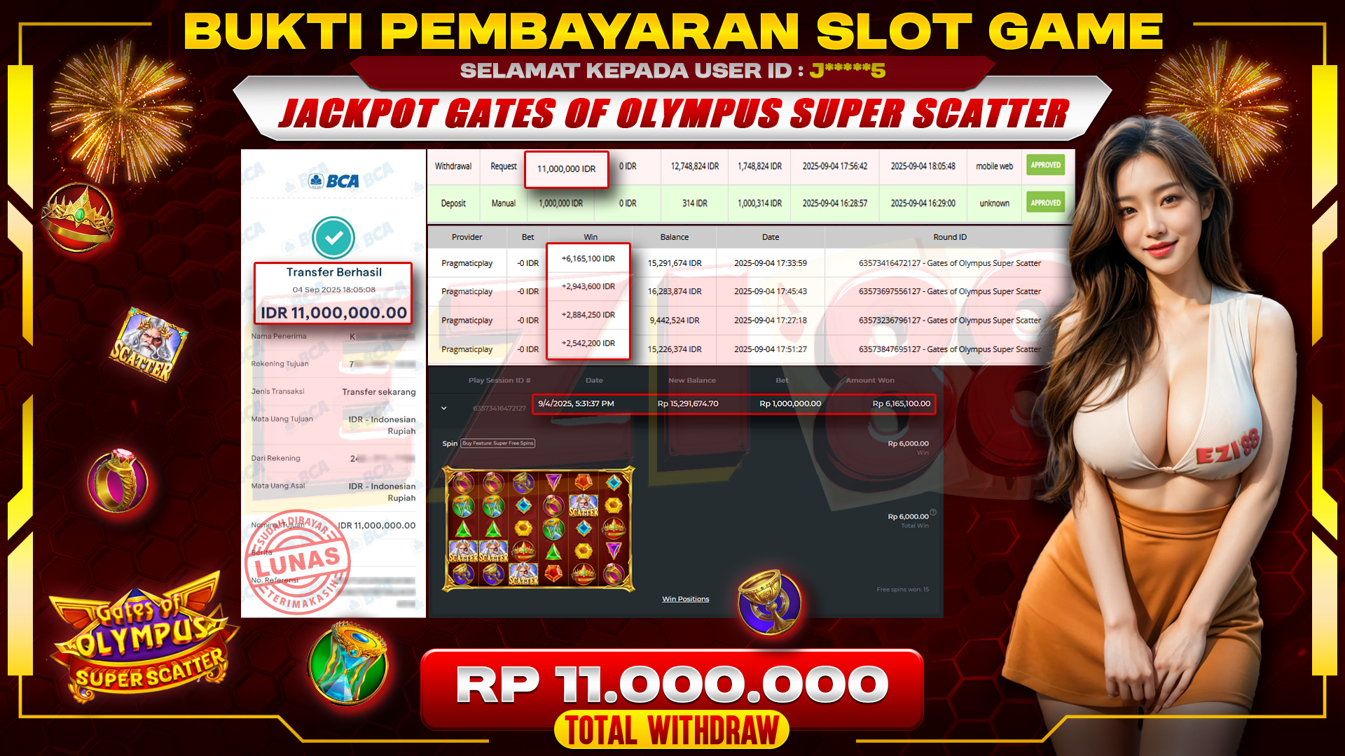 JACKPOT GATES OF OLYMPUS SUPER SCATTER