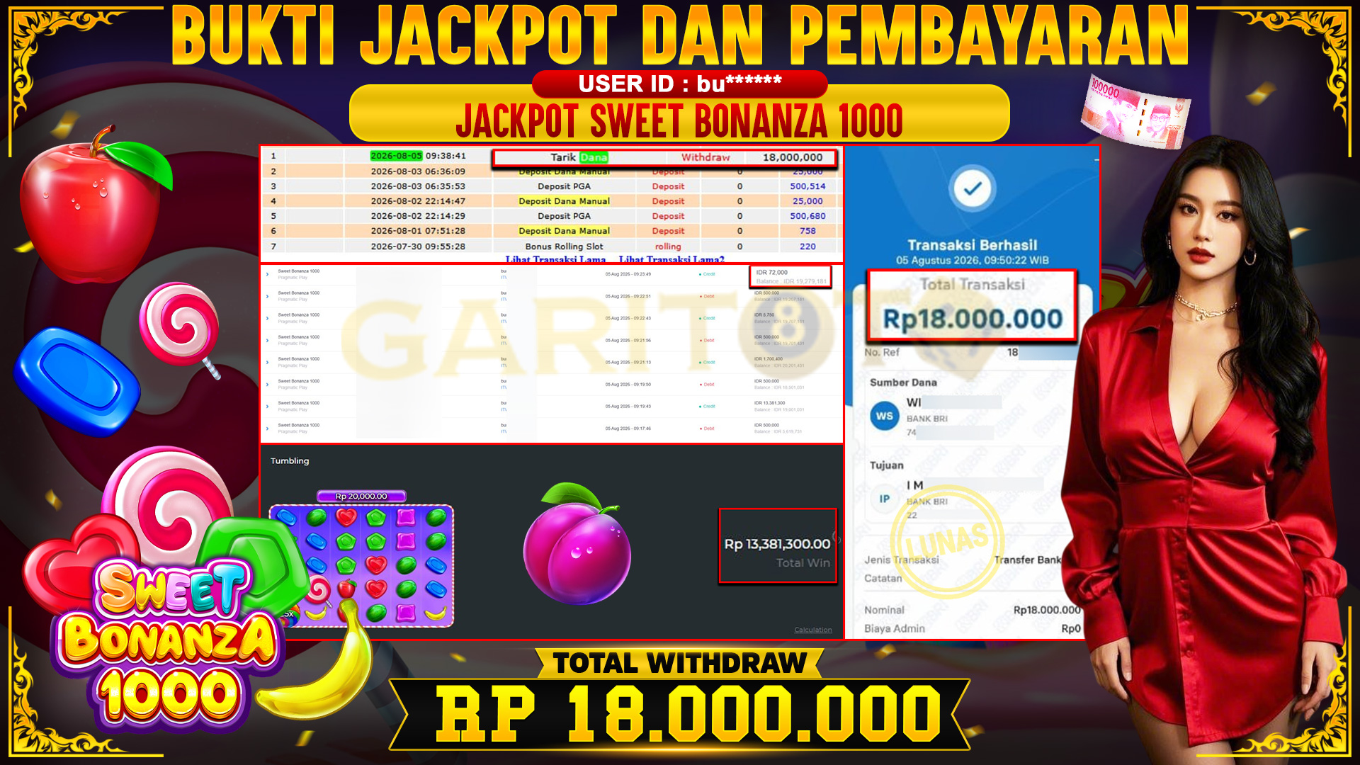 JACKPOT SWEET BONANZA 1000