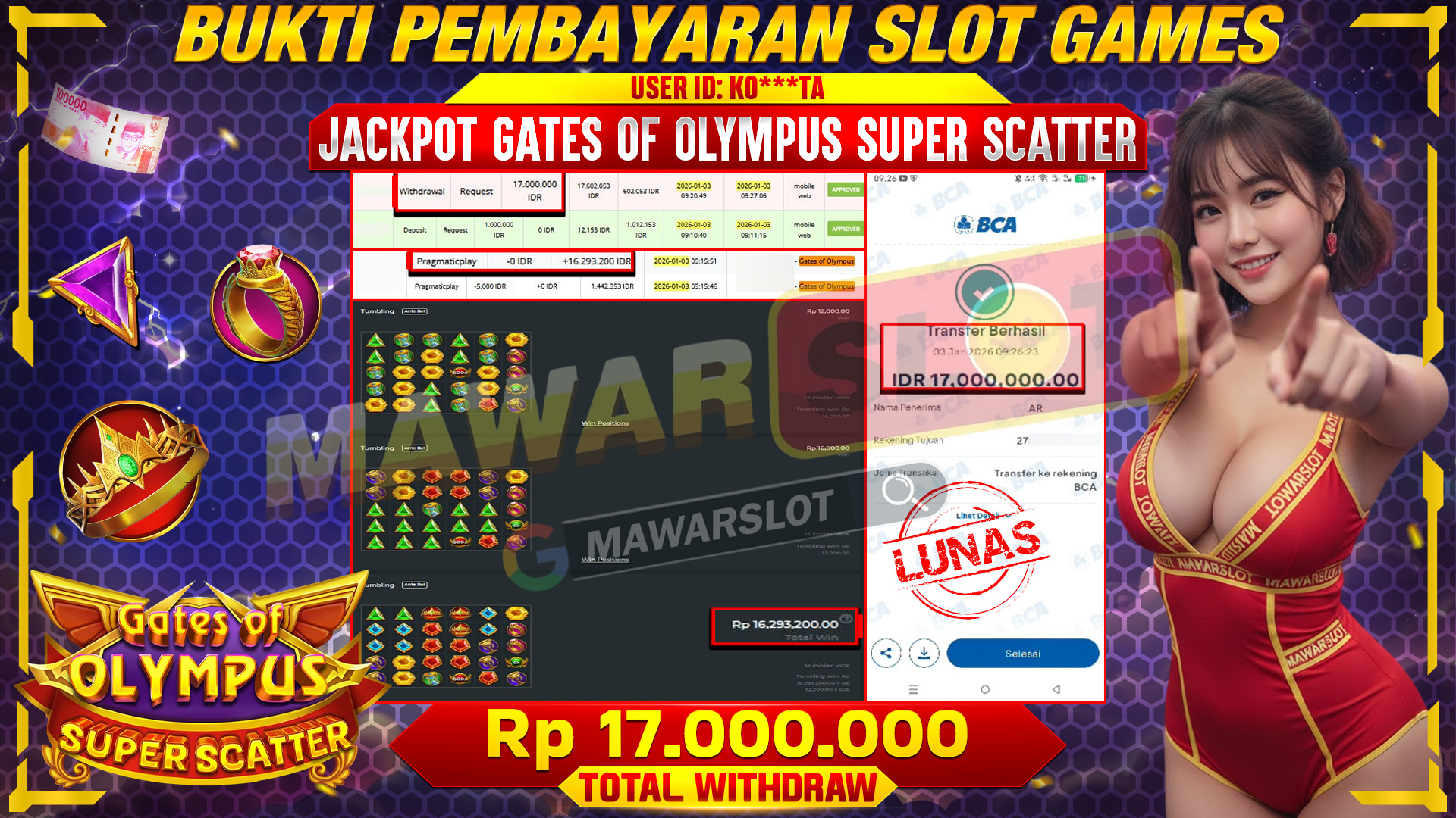 BUKTI JACKPOT GATES OF OLYMPUS SUPER SCATTER