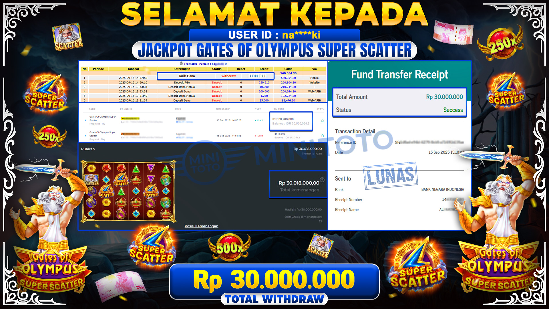 JACKPOT GATES OF OLYMPUS SUPER SCATTER