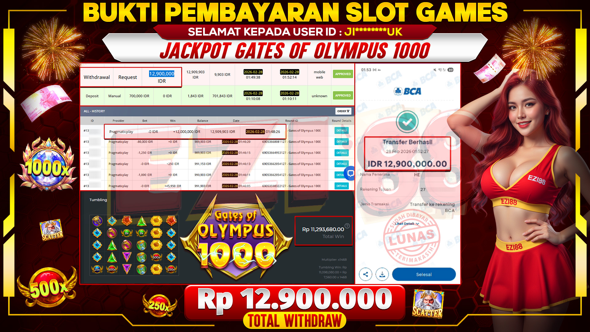 JACKPOT SLOT GATES OF OLYMPUS 1000