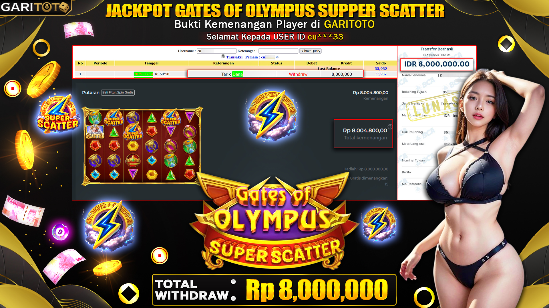 JACKPOT GATES OF OLYMPUS SUPER SCATTER