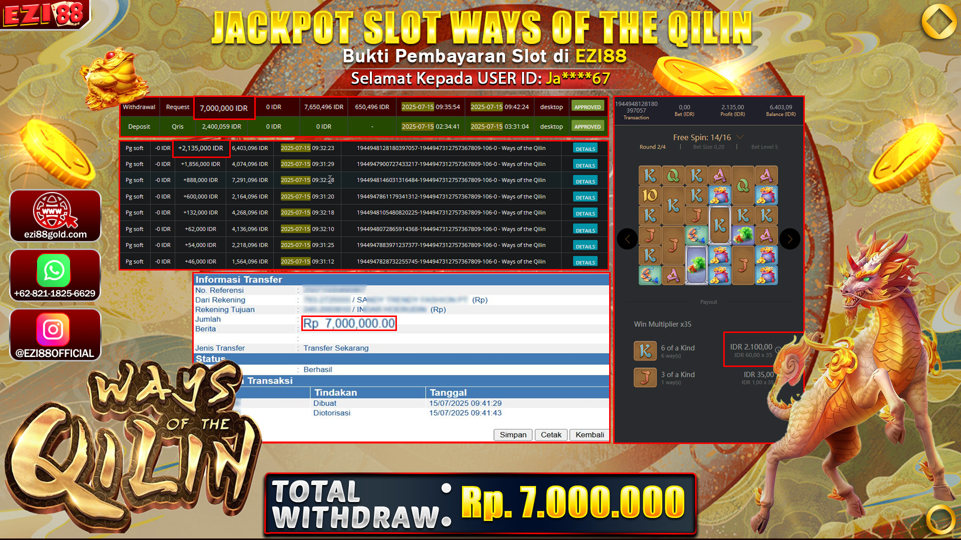 JACKPOT SLOT WAYS OF THE QILIN