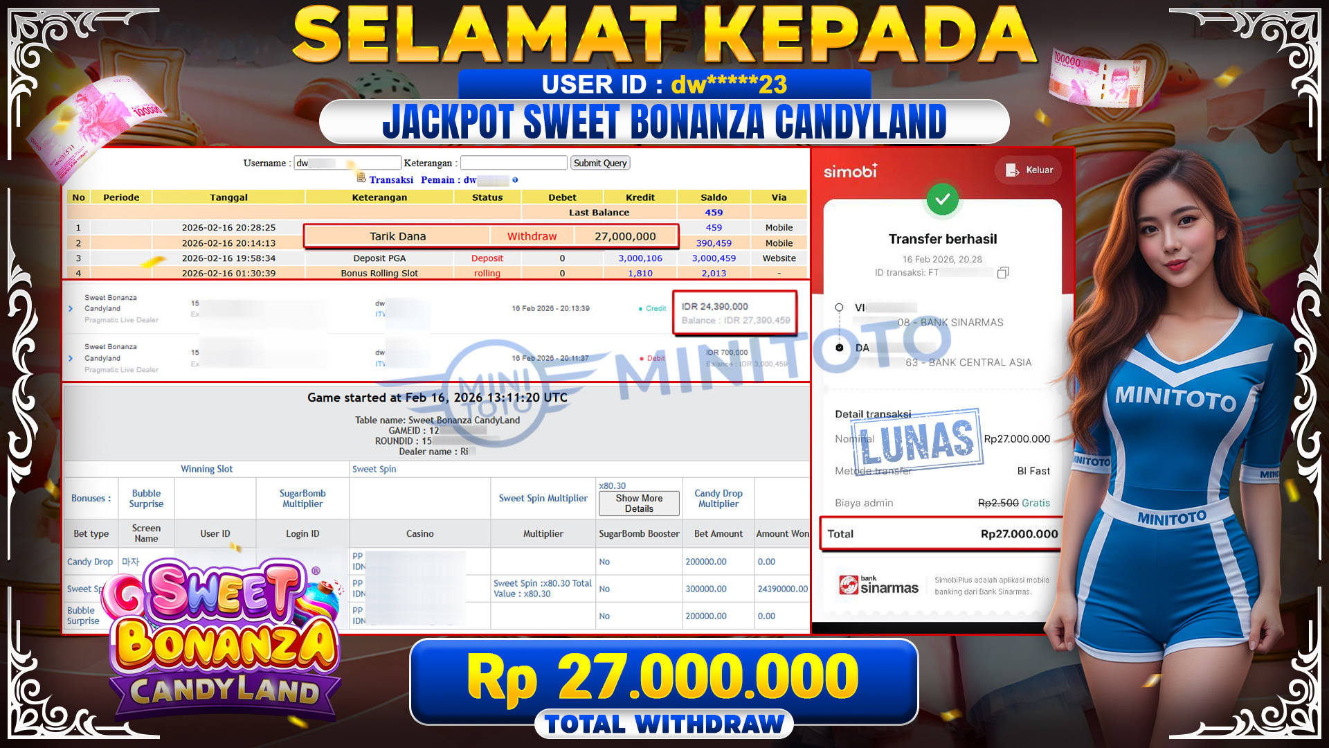 JACKPOT  Sweet Bonanza Candyland - Pragmatic Live Dealer