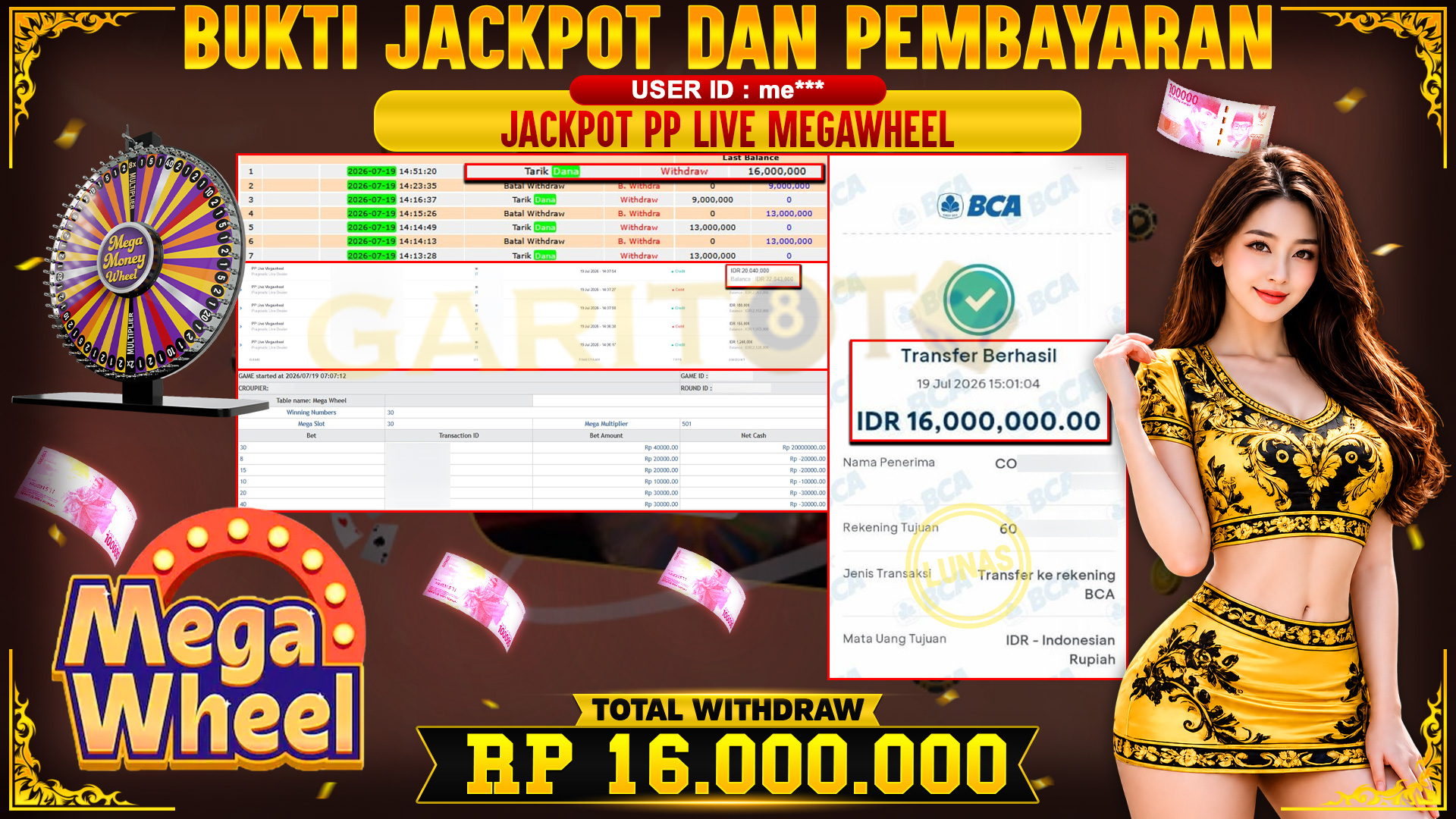 JACKPOT PP LIVE MEGAWEEL