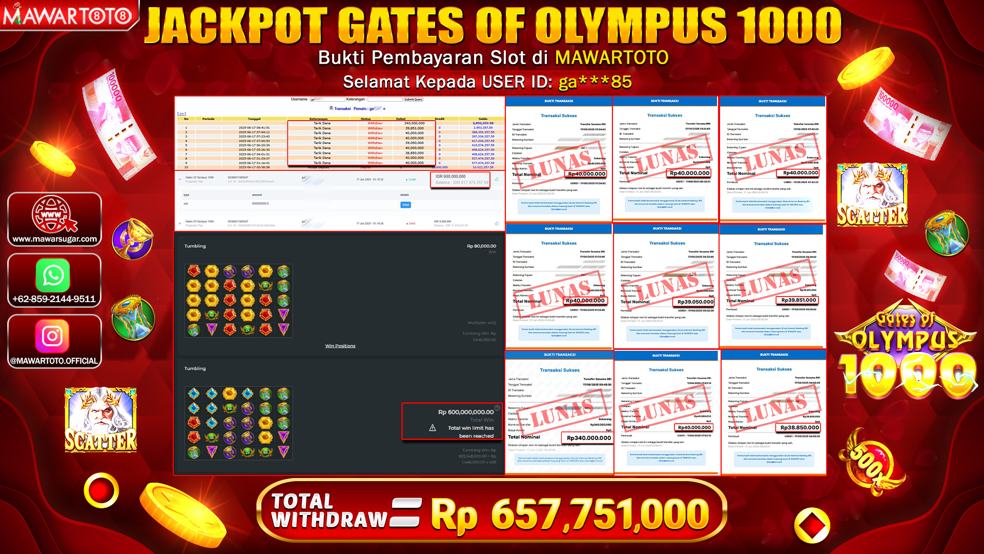 JACKPOT GATES OF OLYMPUS 1000