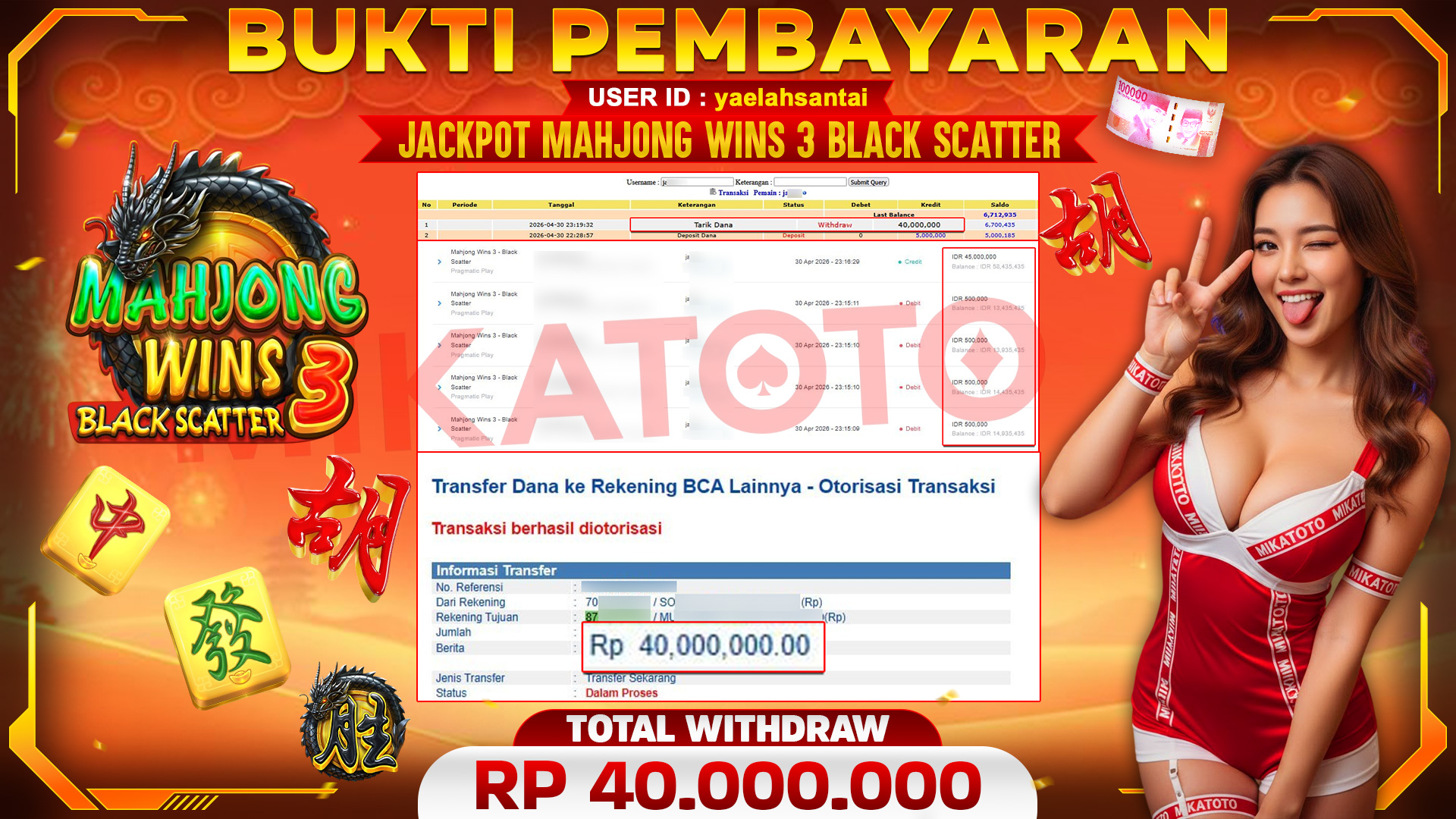 🏆 SELAMAT KEPADA PEMENANG JACKPOT DI Gates Of Olympus Super Scatter - Pragmatic Play 40,000,000 🏆