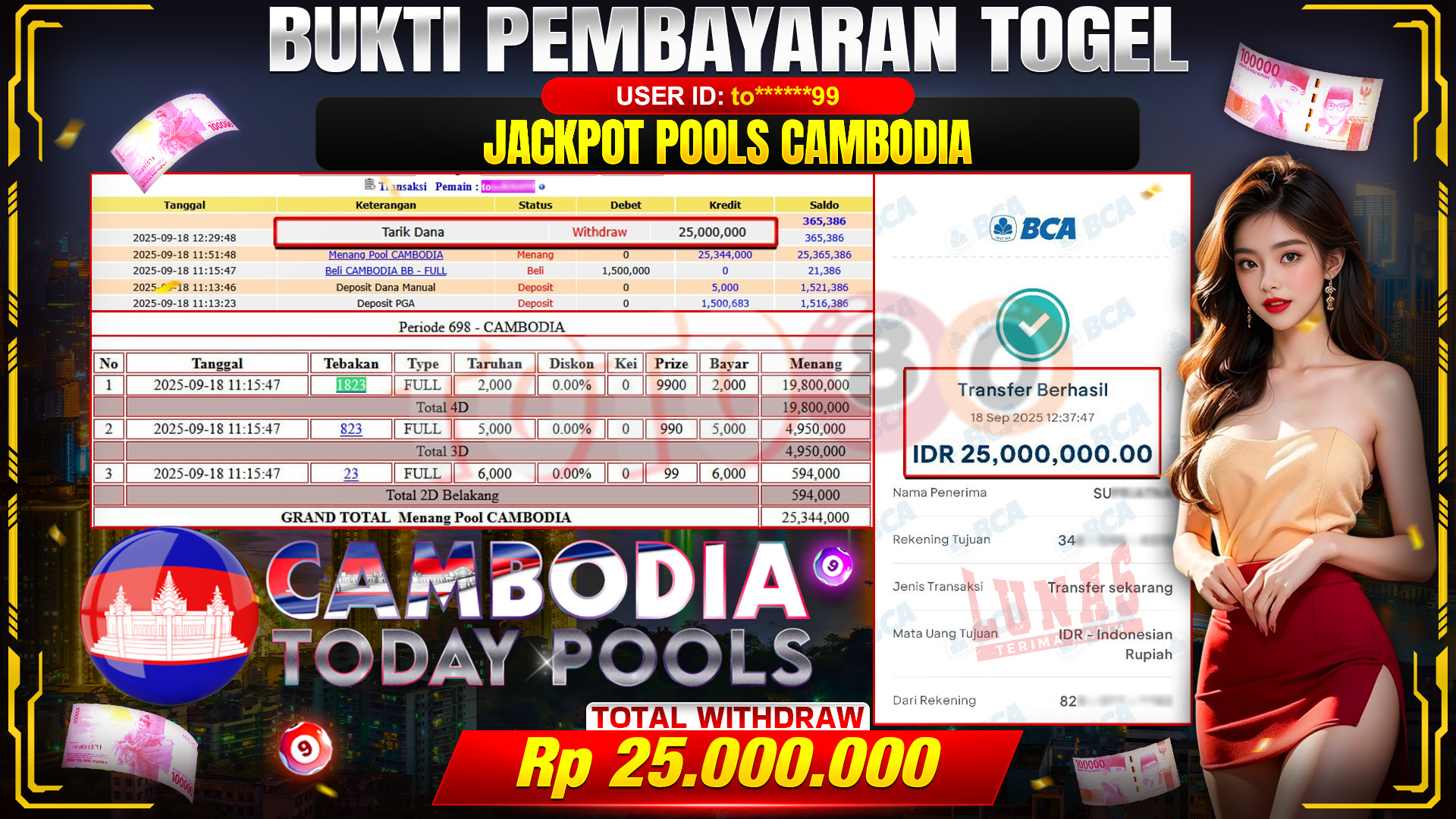 🎉 TOTO80 – JACKPOT TOGEL POOLS CAMBODIA RP.25,000,000,- TELAH DIBAYARKAN! 🎉