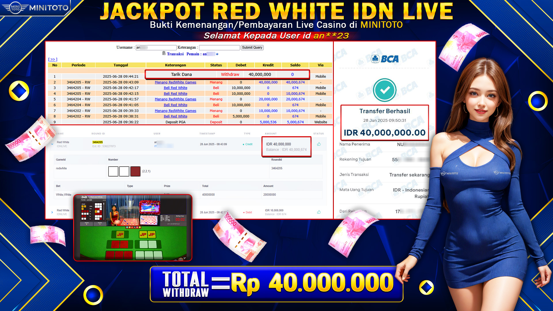 JACKPOT Redwhite ( Livegame )