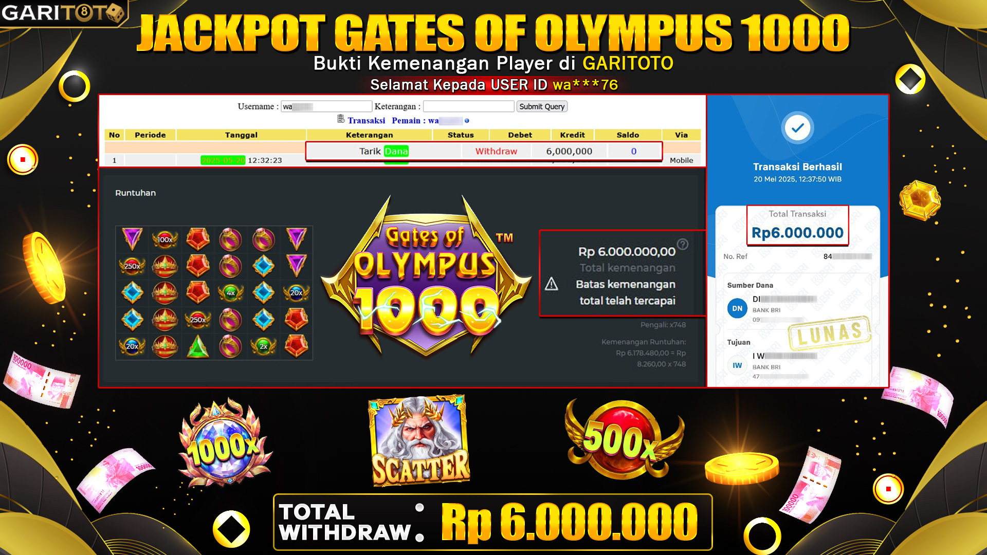 JACKPOT GATES OF OLYMPUS 1000