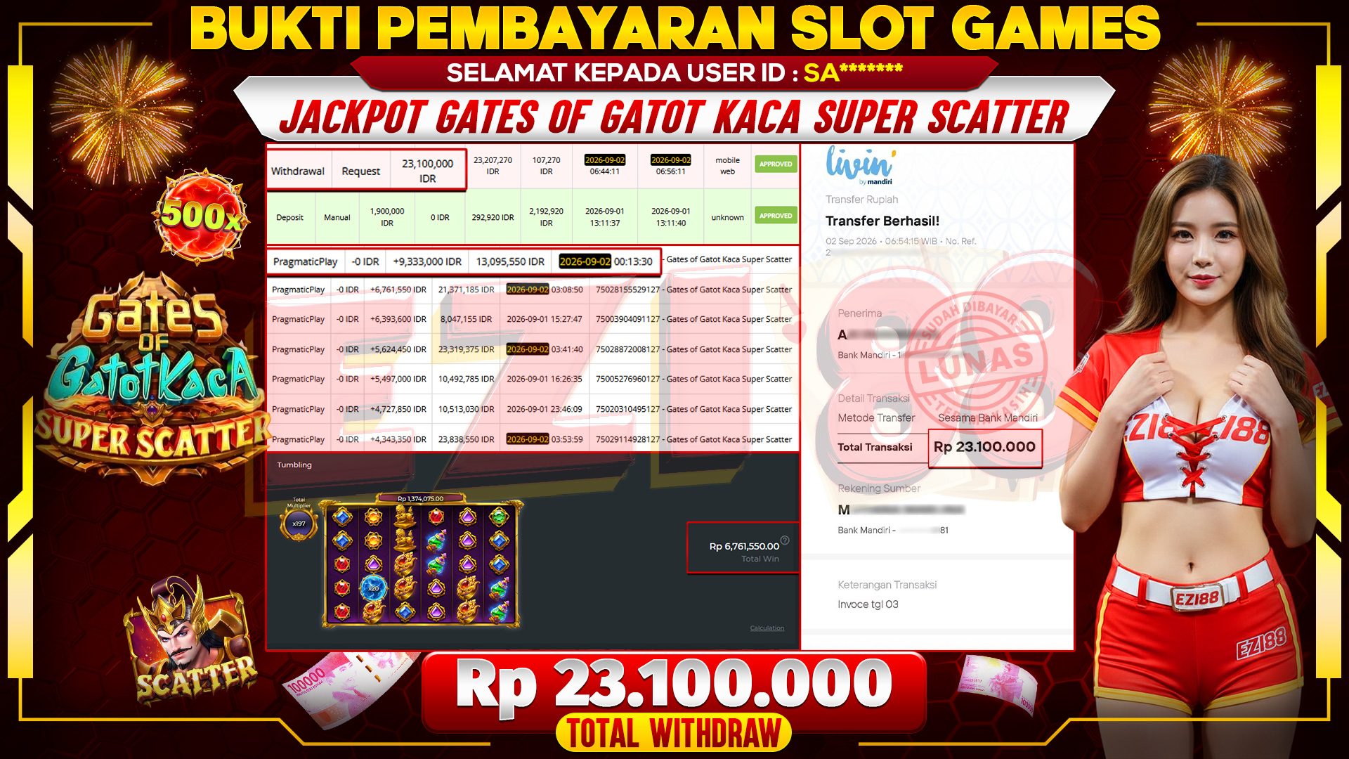 JACKPOT GATES OF GATOT KACA SUPER SCATTER