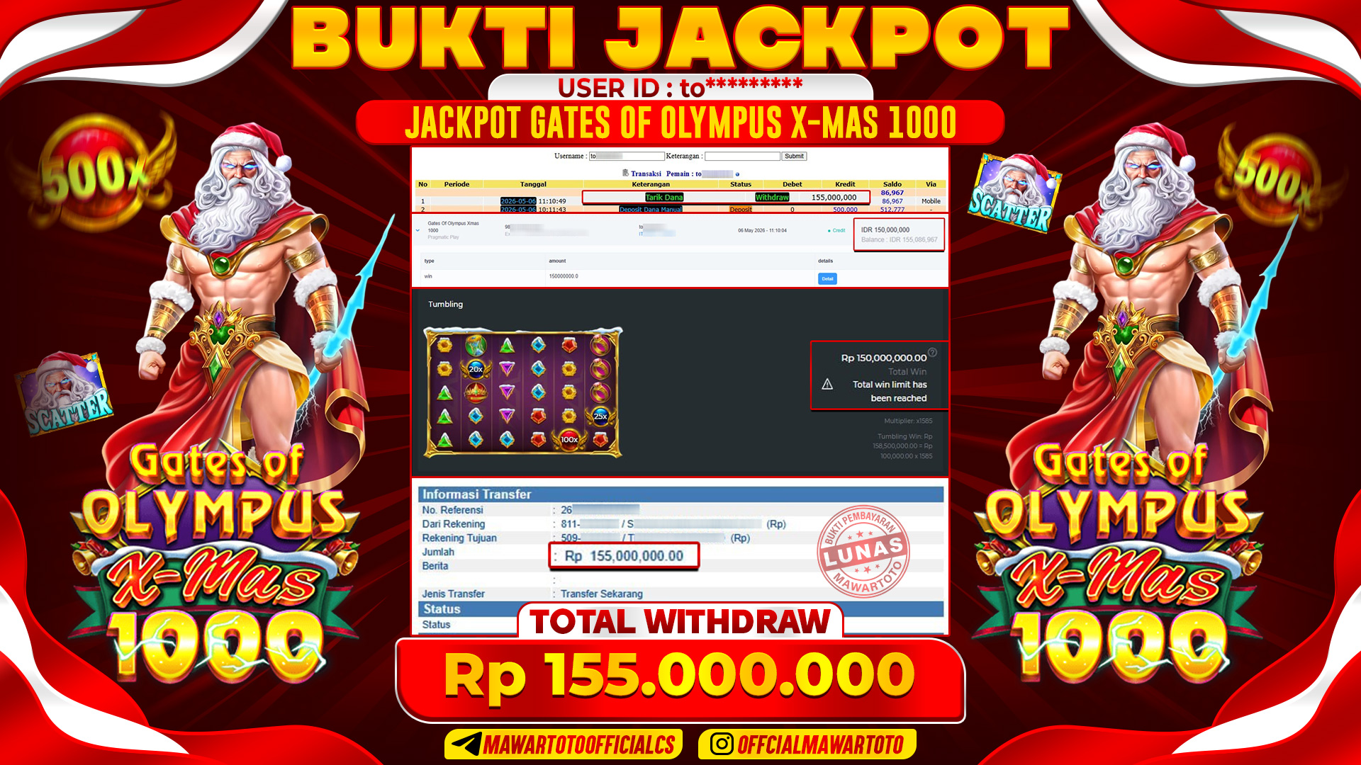 JACKPOT GATES OF OLYMPUS X-MAS 1000