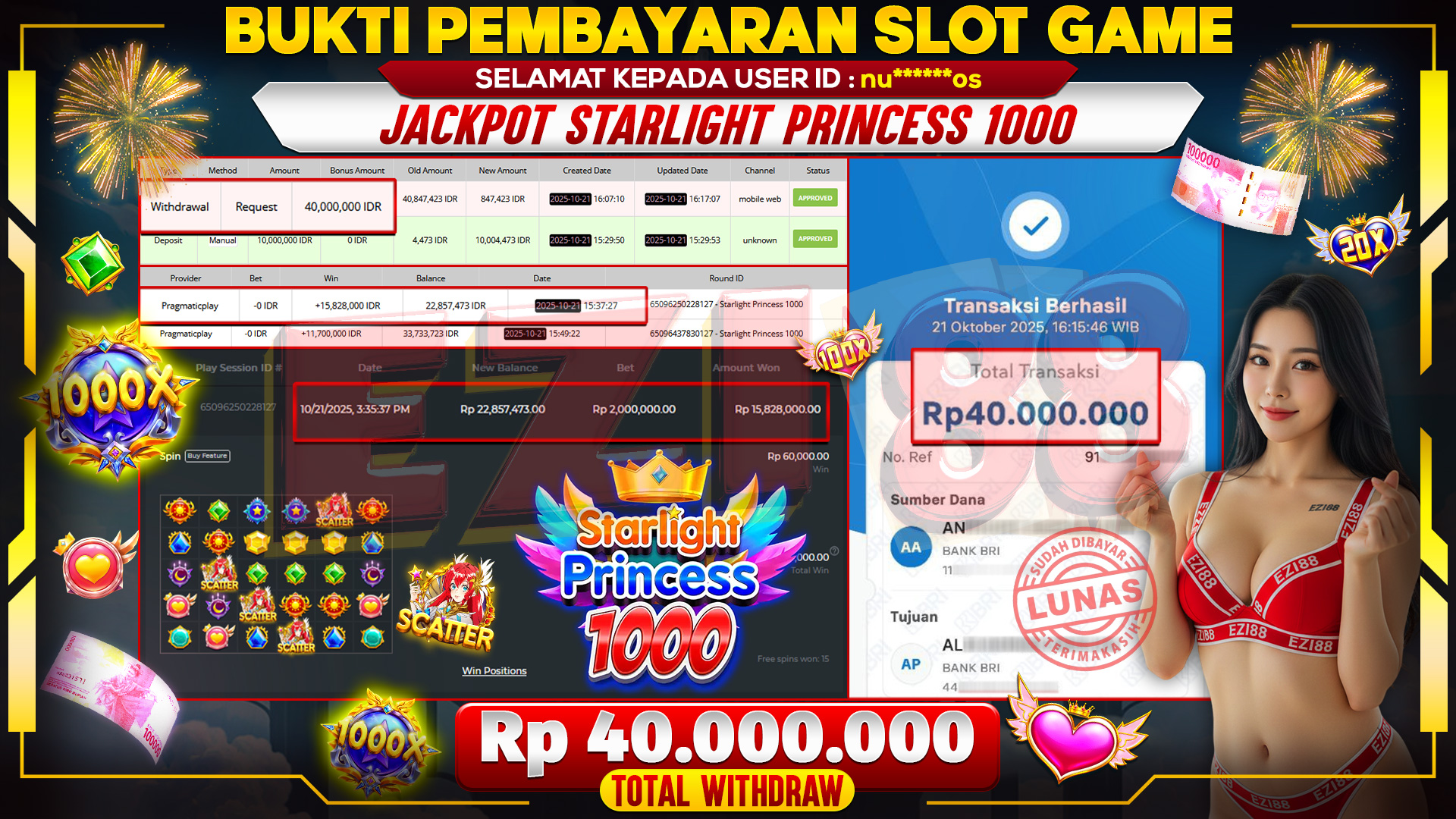 JACKPOT STARLIGHT PRINCESS 1000