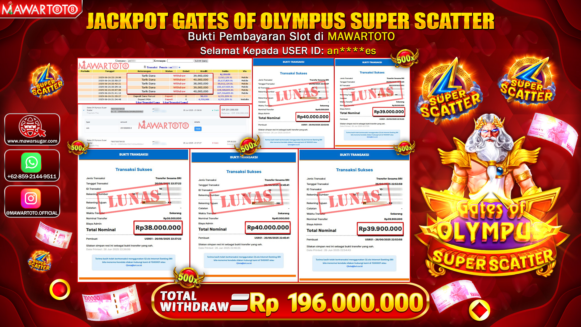 JACKPOT GATES OF OLYMPUS SUPER SCATTER