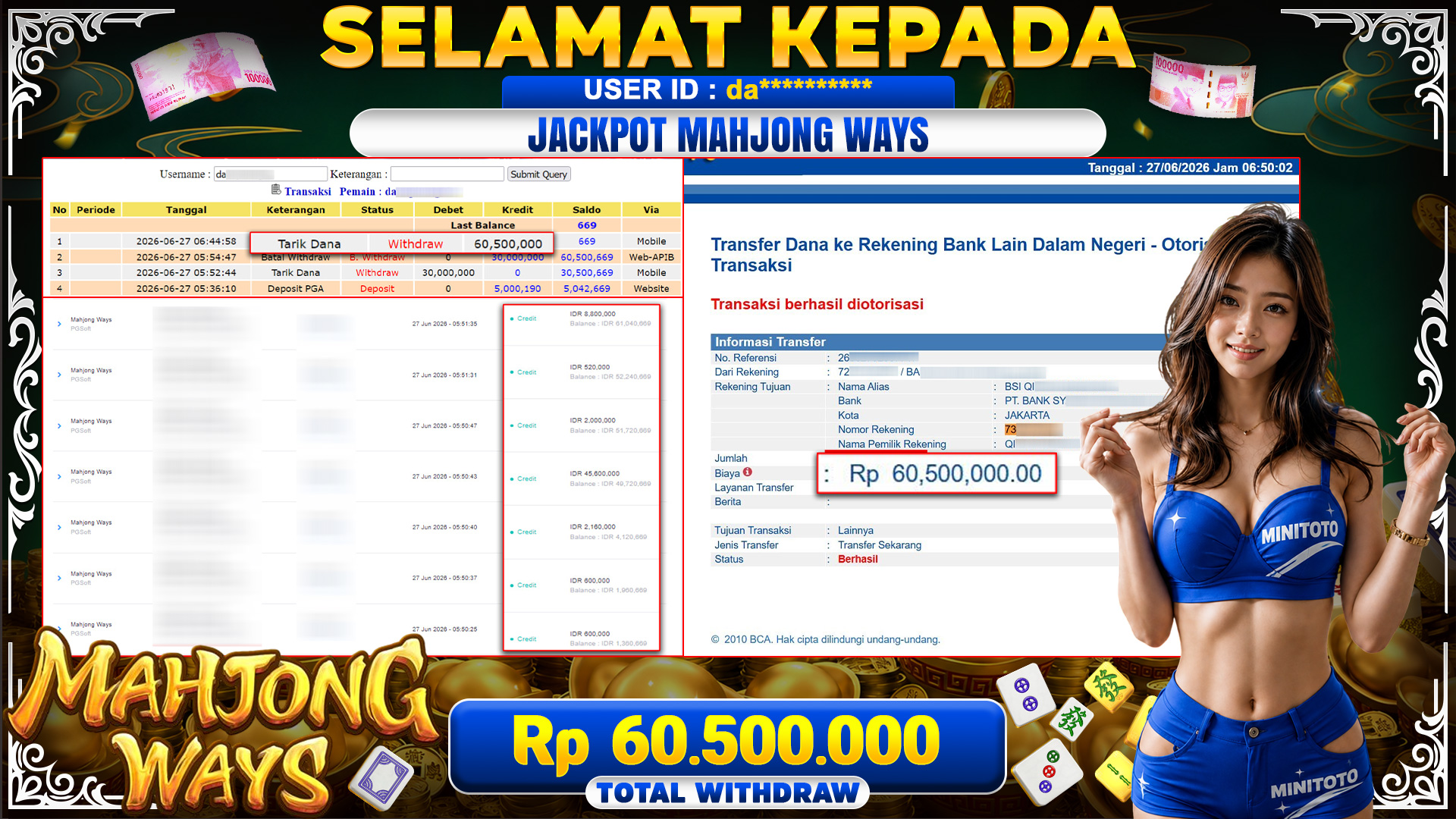 BUKTI JACKPOT MAHJONG WAYS - PG SOFT