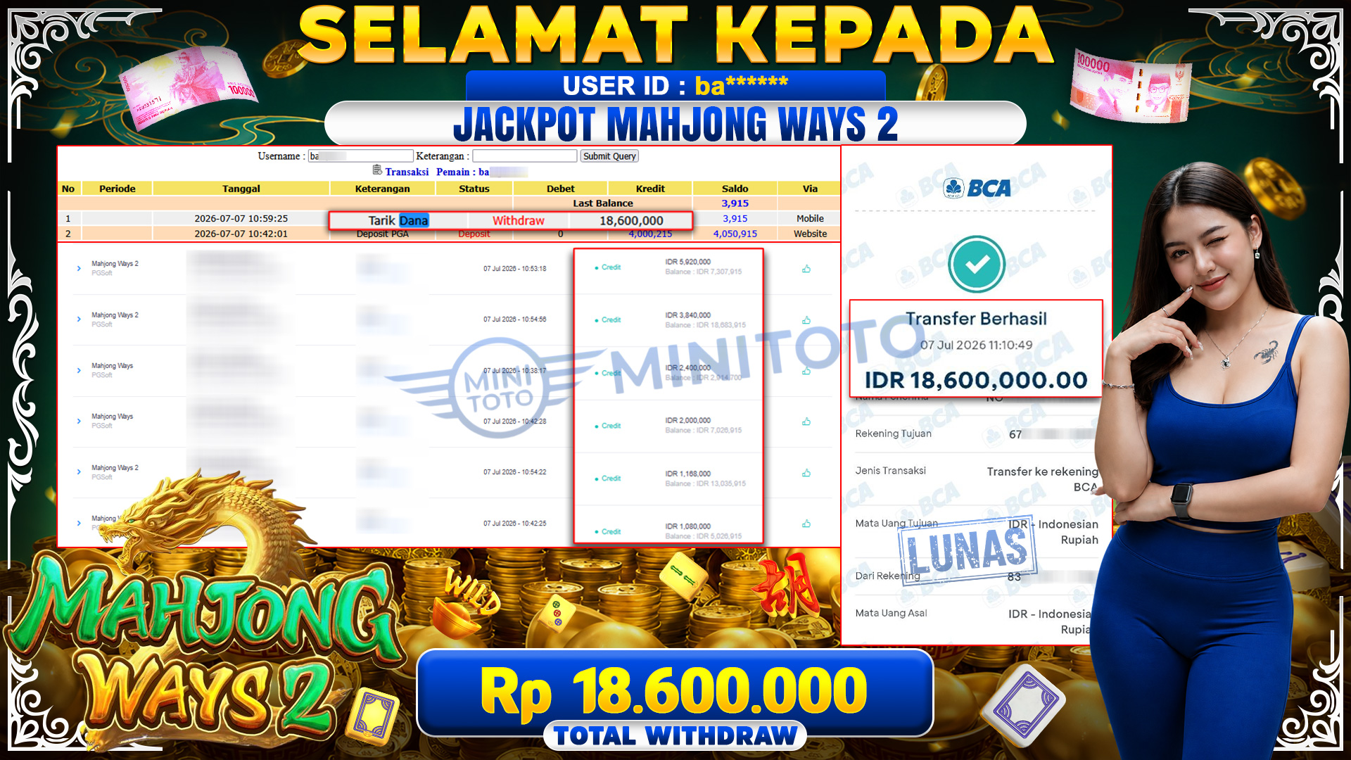 BUKTI JACKPOT MAHJONG WAYS 2 - PG SOFT
