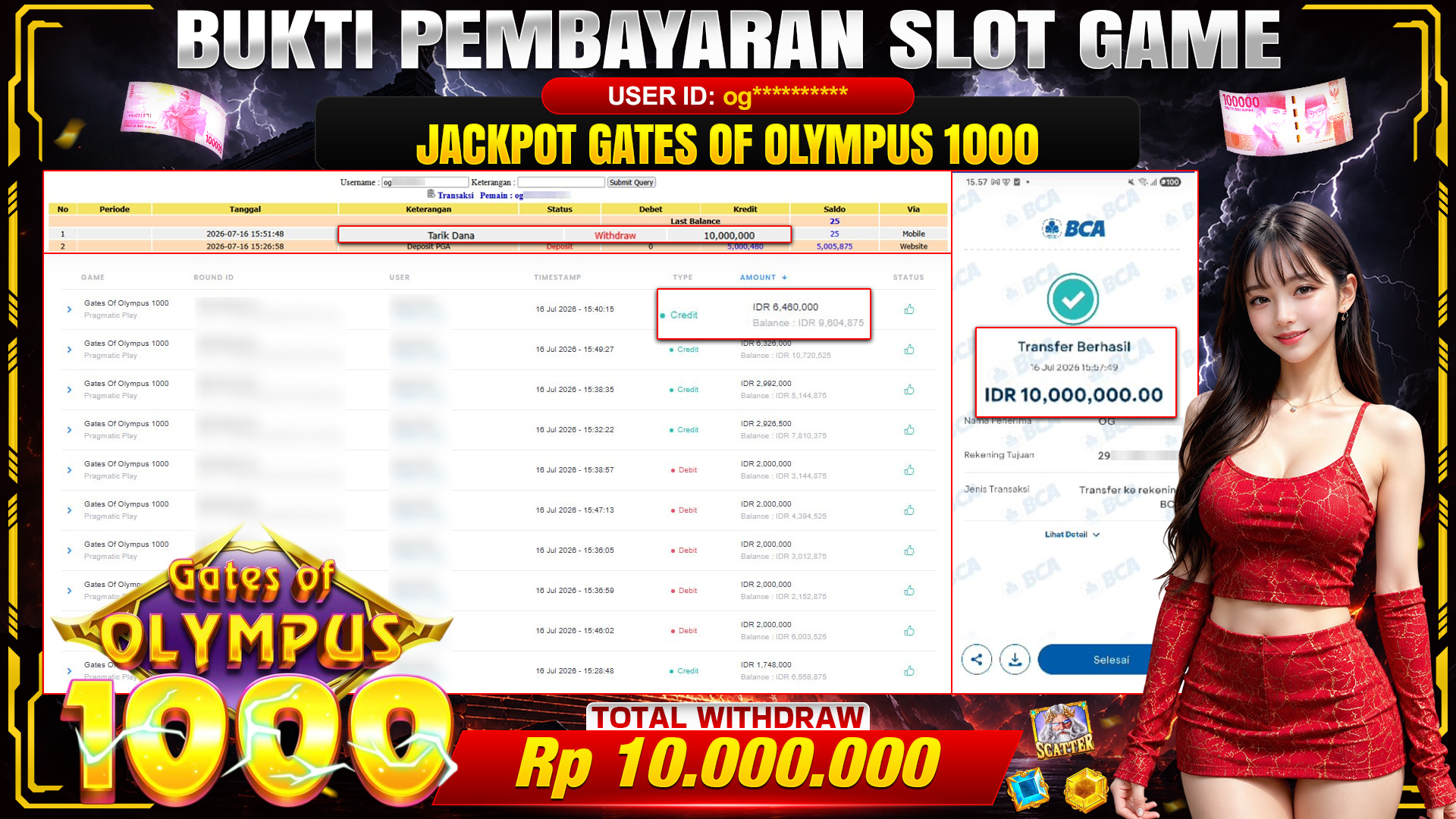 💰🎉 TOTO80 – JACKPOT SLOT GATES OF OLYMPUS 1000  RP. 10,000,000,- TELAH DIBAYARKAN!💰🎉