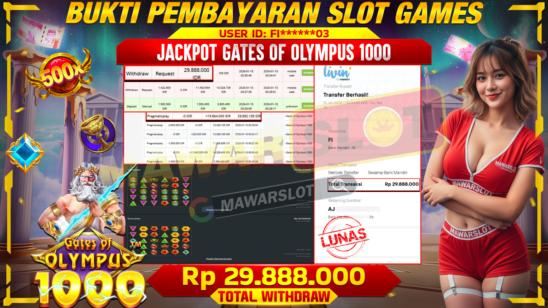 GATES OF OLYMPUS 1000 ON FIRE! CUAN DERAS