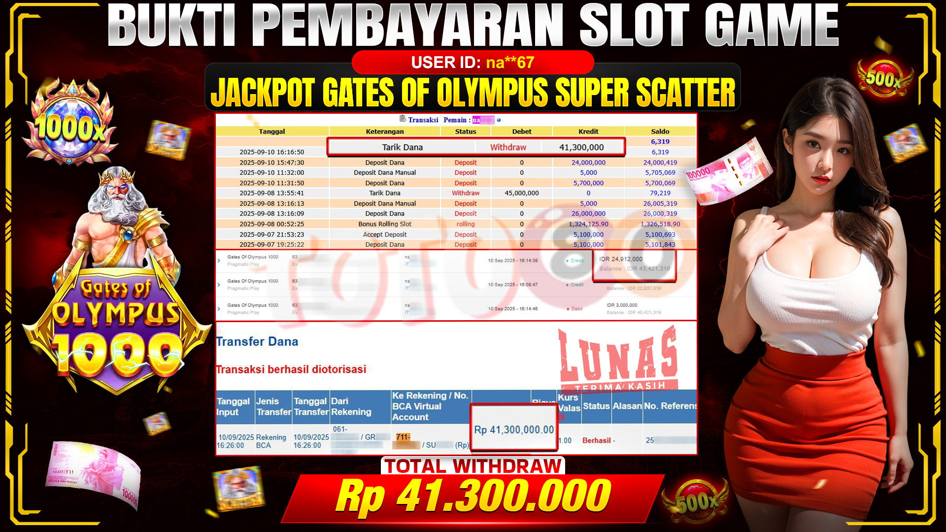 🎉 TOTO80 – JACKPOT SLOT GATES OF OLYMPUS SUPER SCATTER RP.41,300,000,- TELAH DIBAYARKAN! 🎉