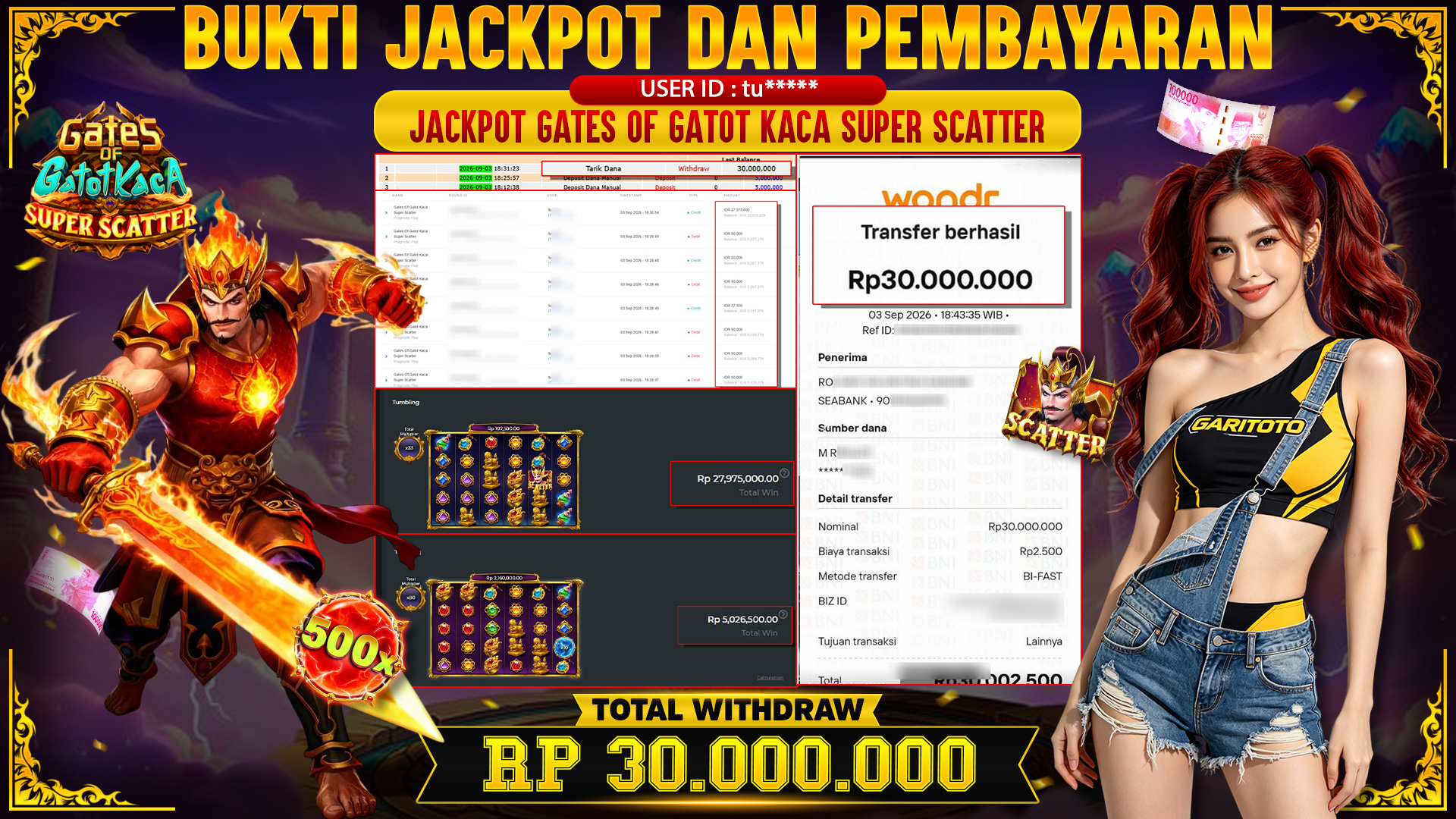 JACKPOT Gates Of Gatot Kaca Super Scatter