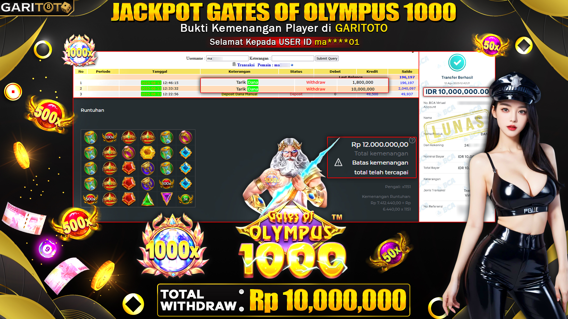 JACKPOT GATES OF OLYMPUS 1000
